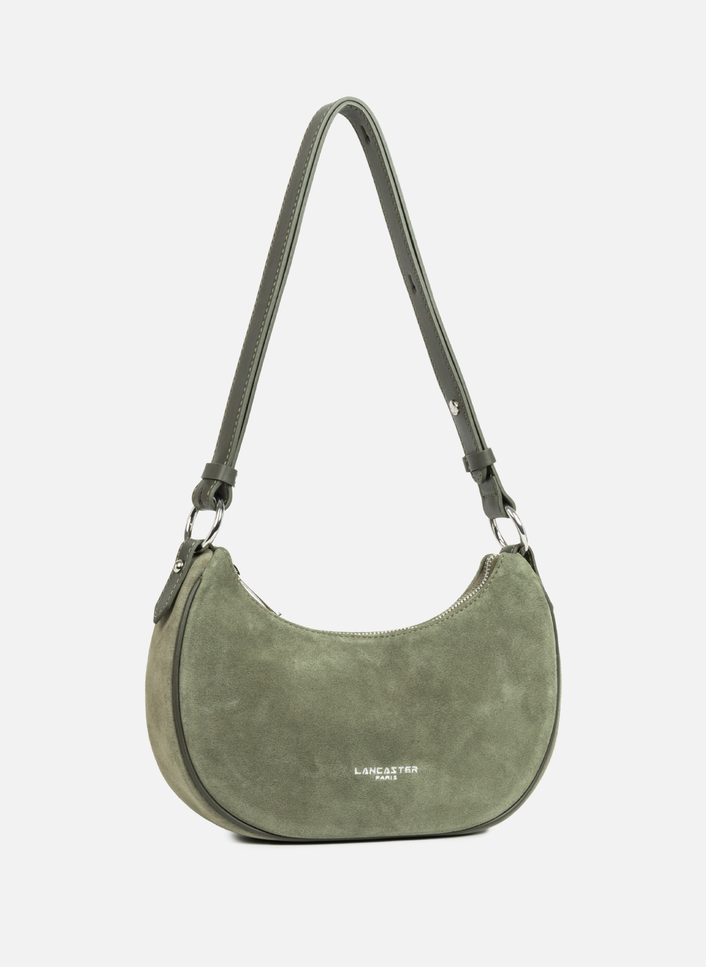 Petit sac besace - suède LANCASTER Kaki