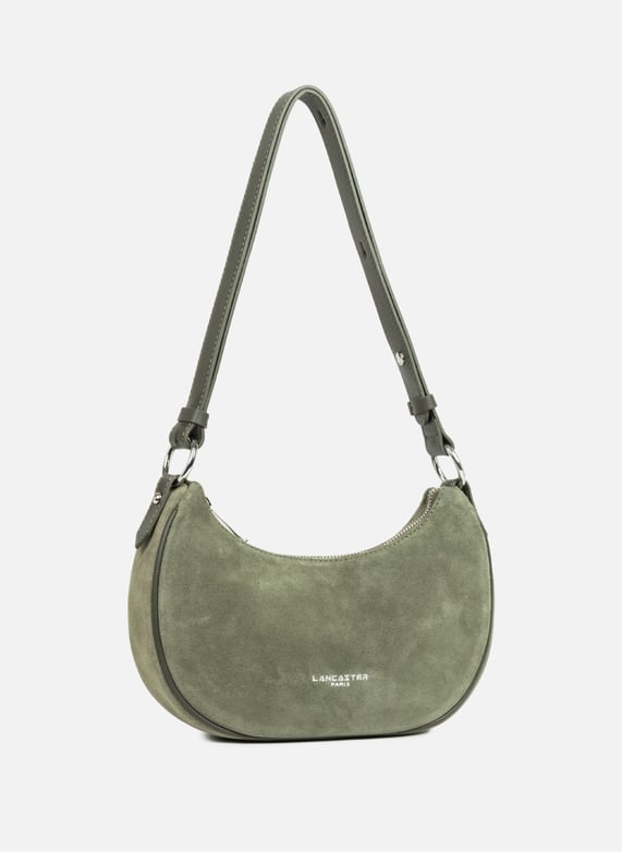 Petit sac besace - suède | Kaki by LANCASTER Petit sac besace - suède Kaki