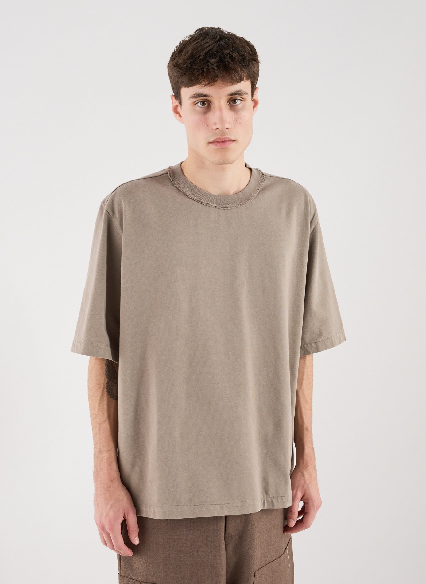 Cotton round-neck T-shirt CAMIEL FORTGENS Brown
