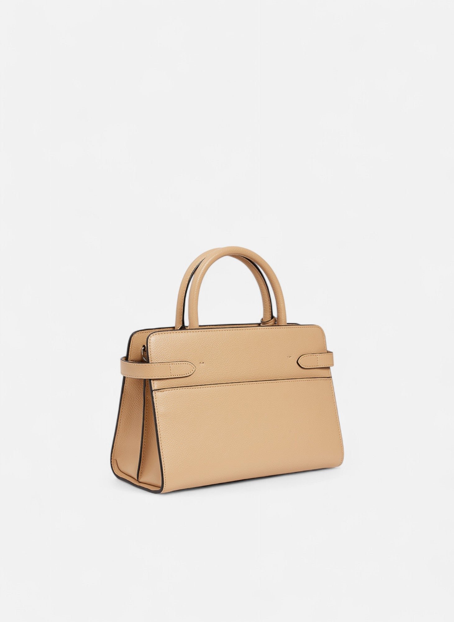 Sac à main moyen modèle emilie en cuir grainé LE TANNEUR Beige