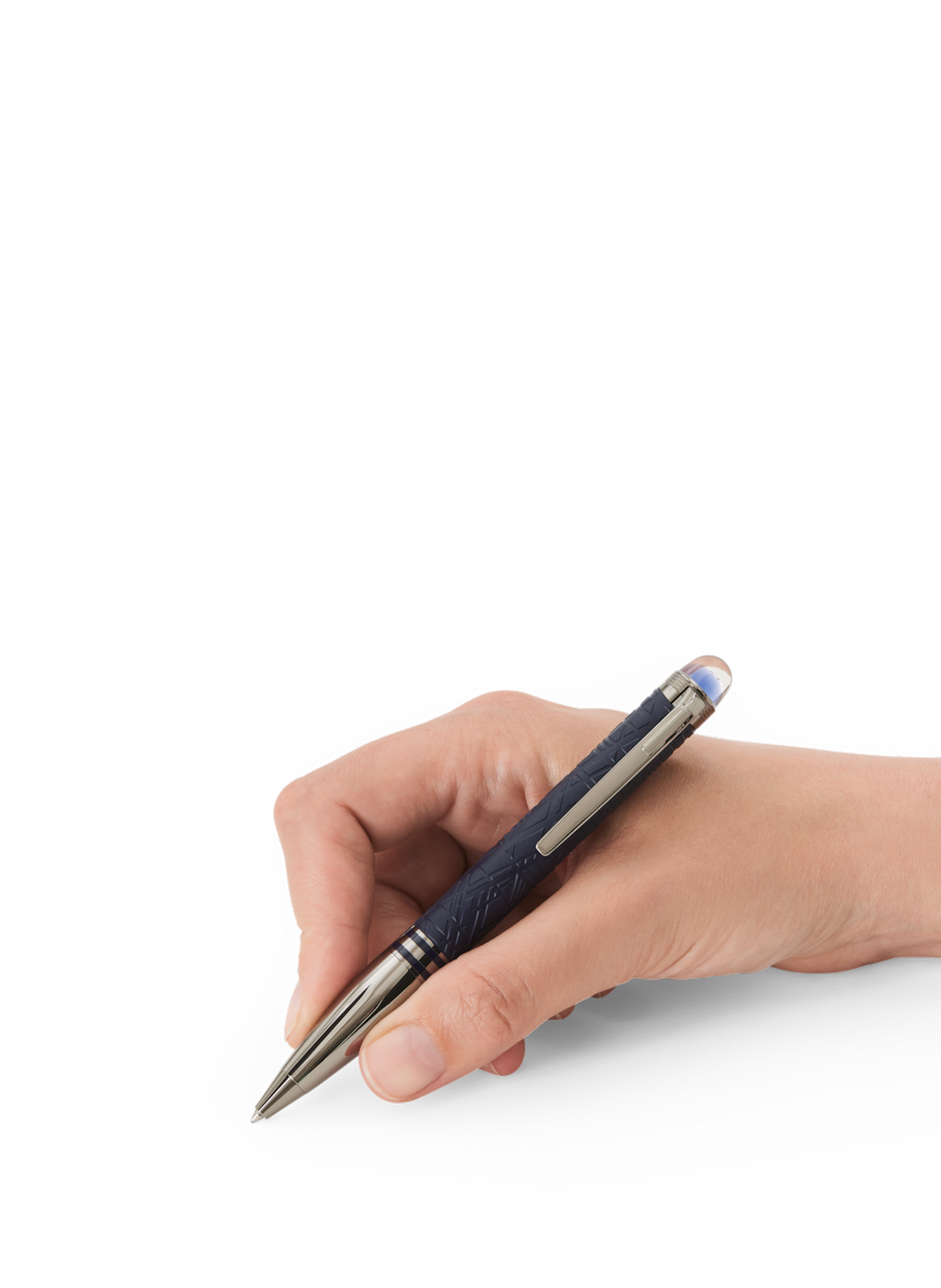 Stylo bille en laque précieuse MONTBLANC Bleu