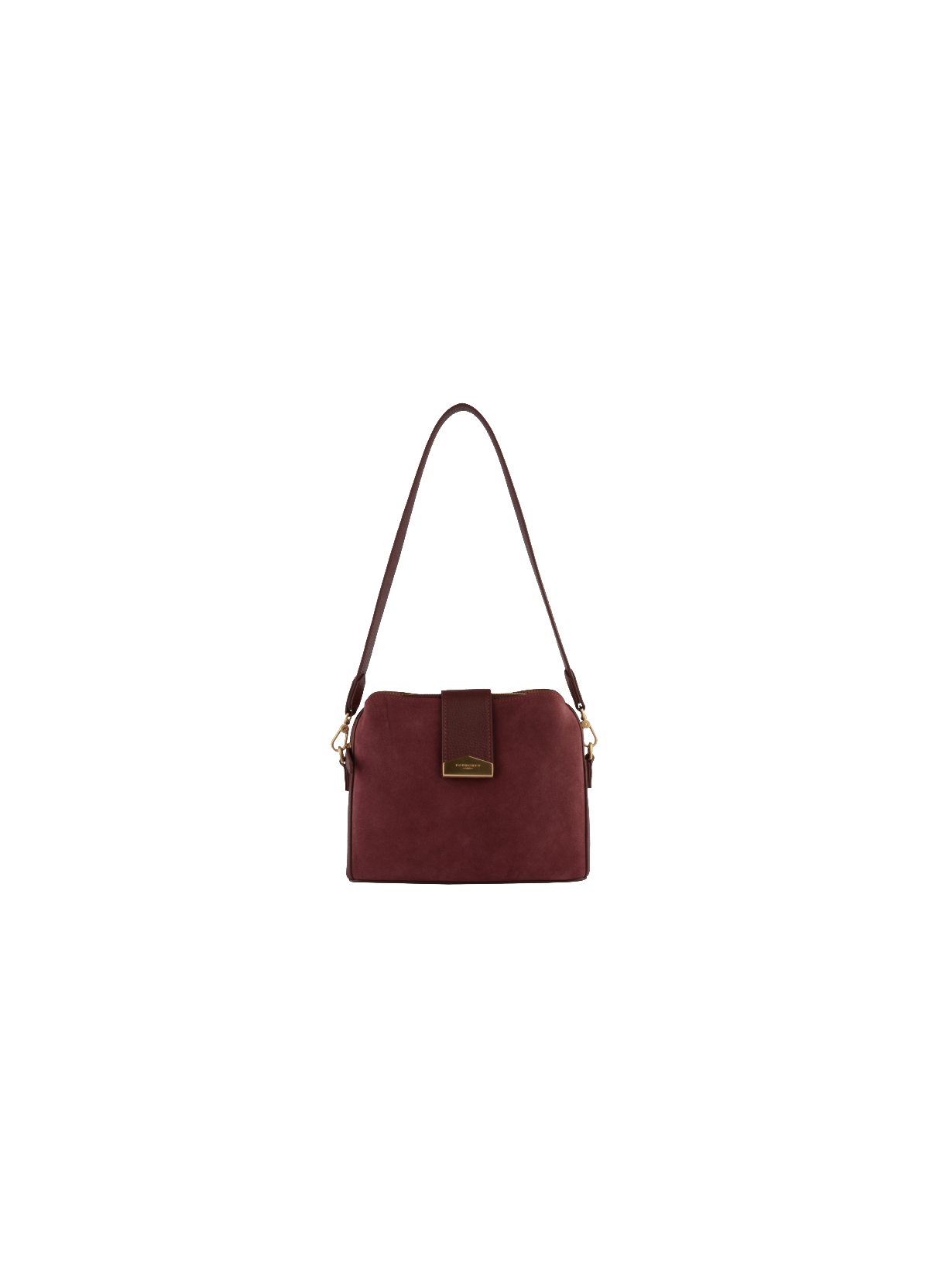 Cavalcade Daim | Sac trotteur PM en cuir de vachette POURCHET Rouge