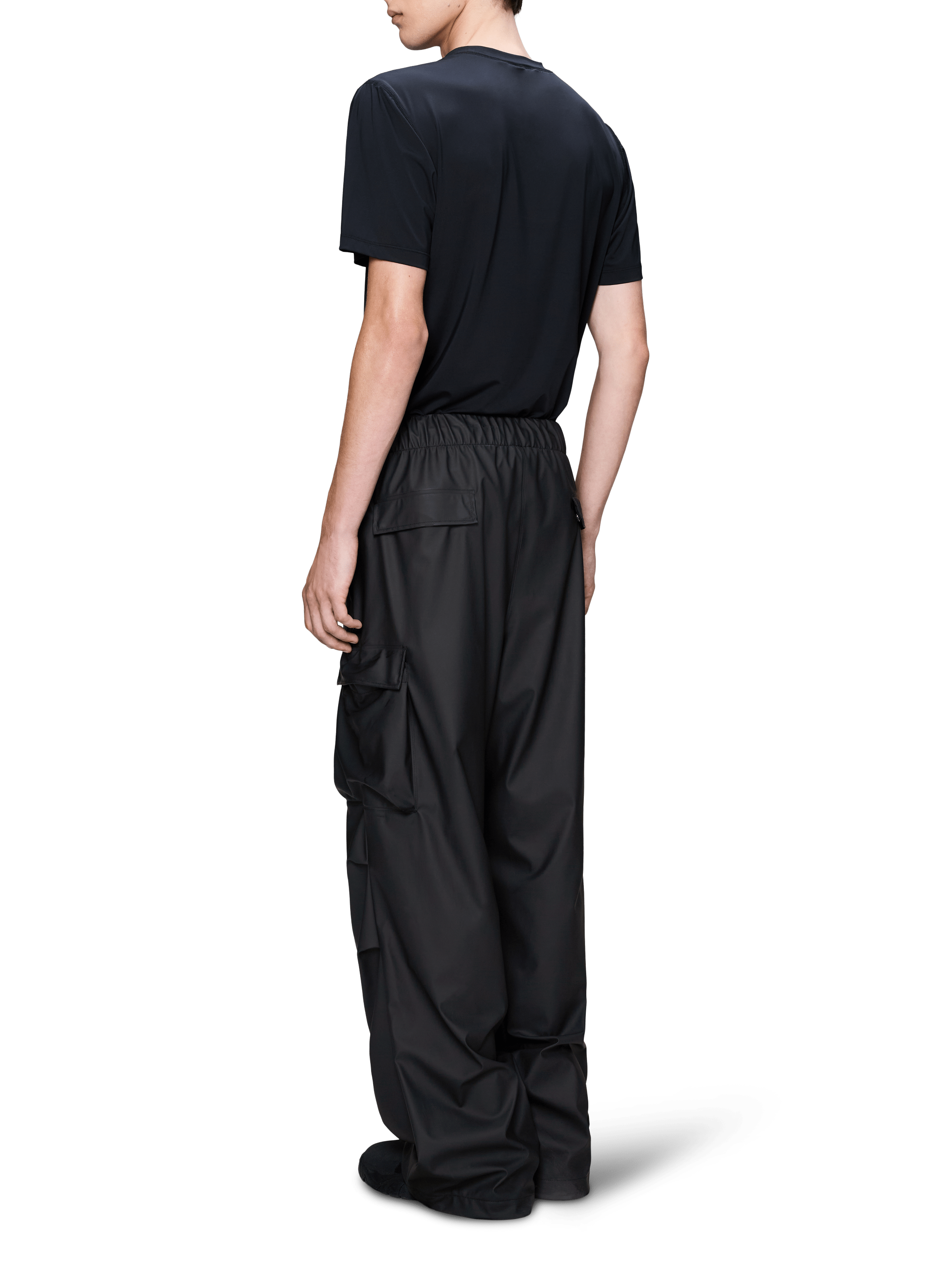 Pantalon cargo imperméable RAINS Noir