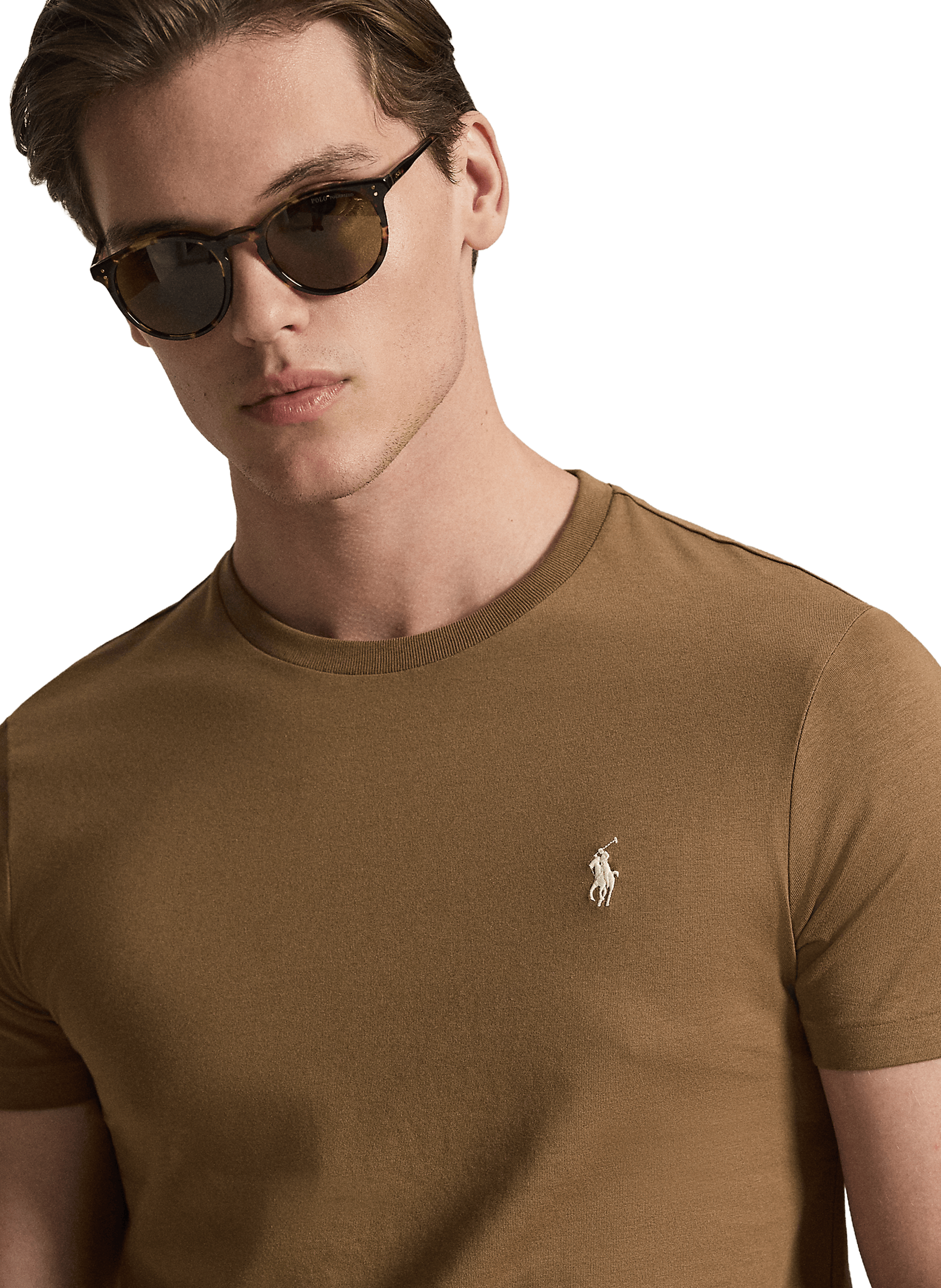 Cotton round-neck T-shirt POLO RALPH LAUREN Beige