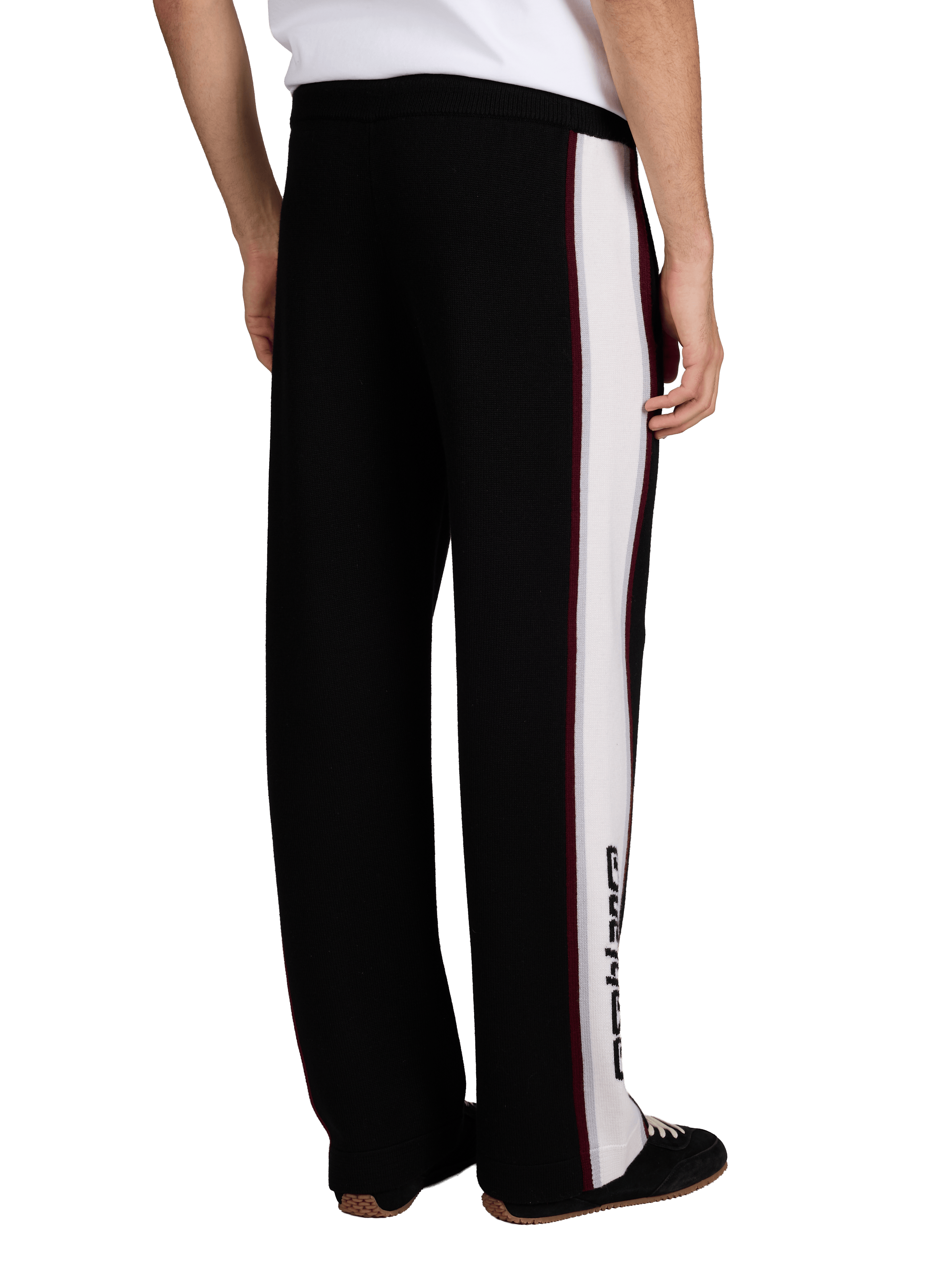 Pantalon maille droit en laine mérinos CASABLANCA PARIS Noir