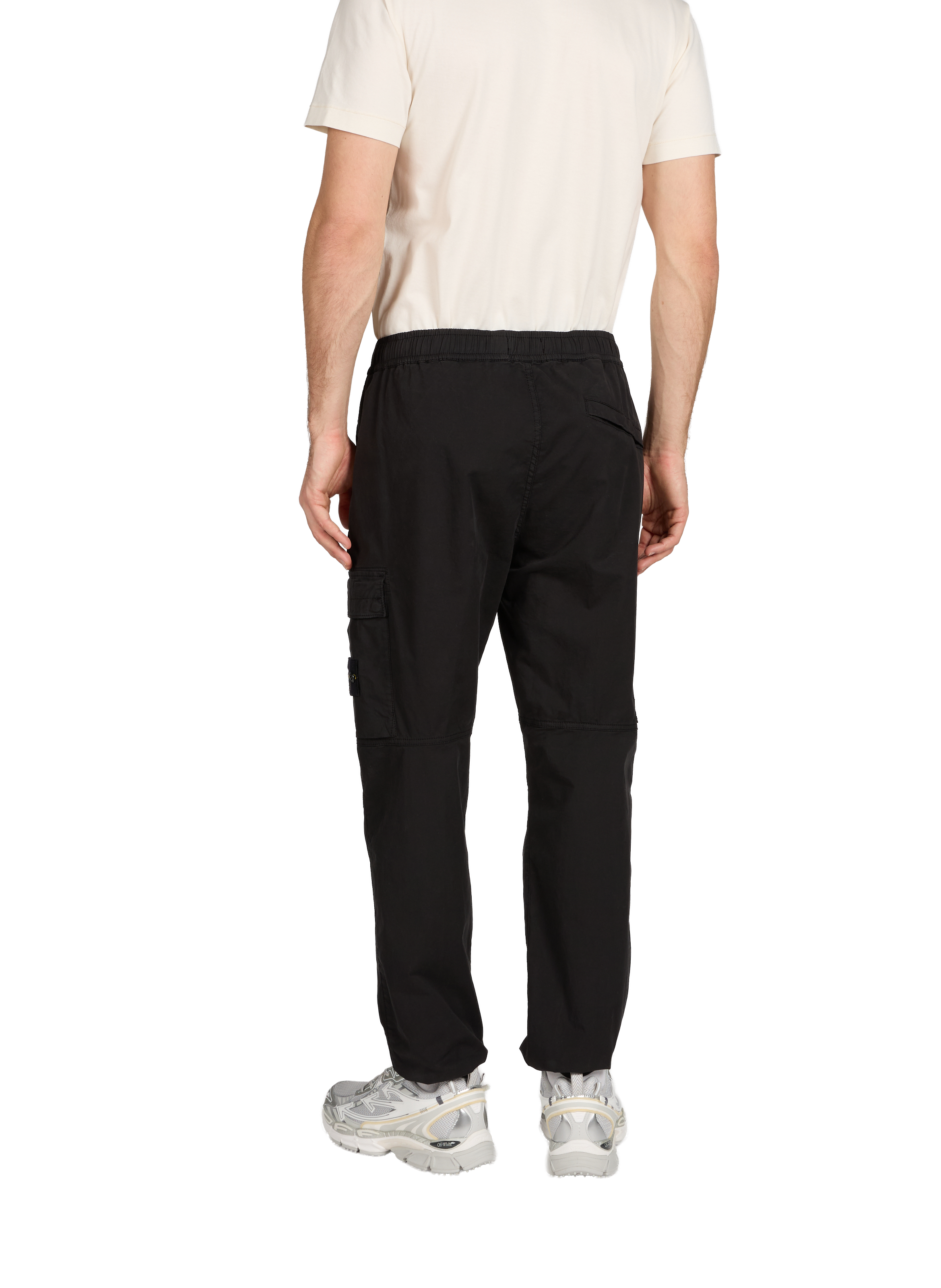 Pantalon cargo en coton mélangé STONE ISLAND Noir