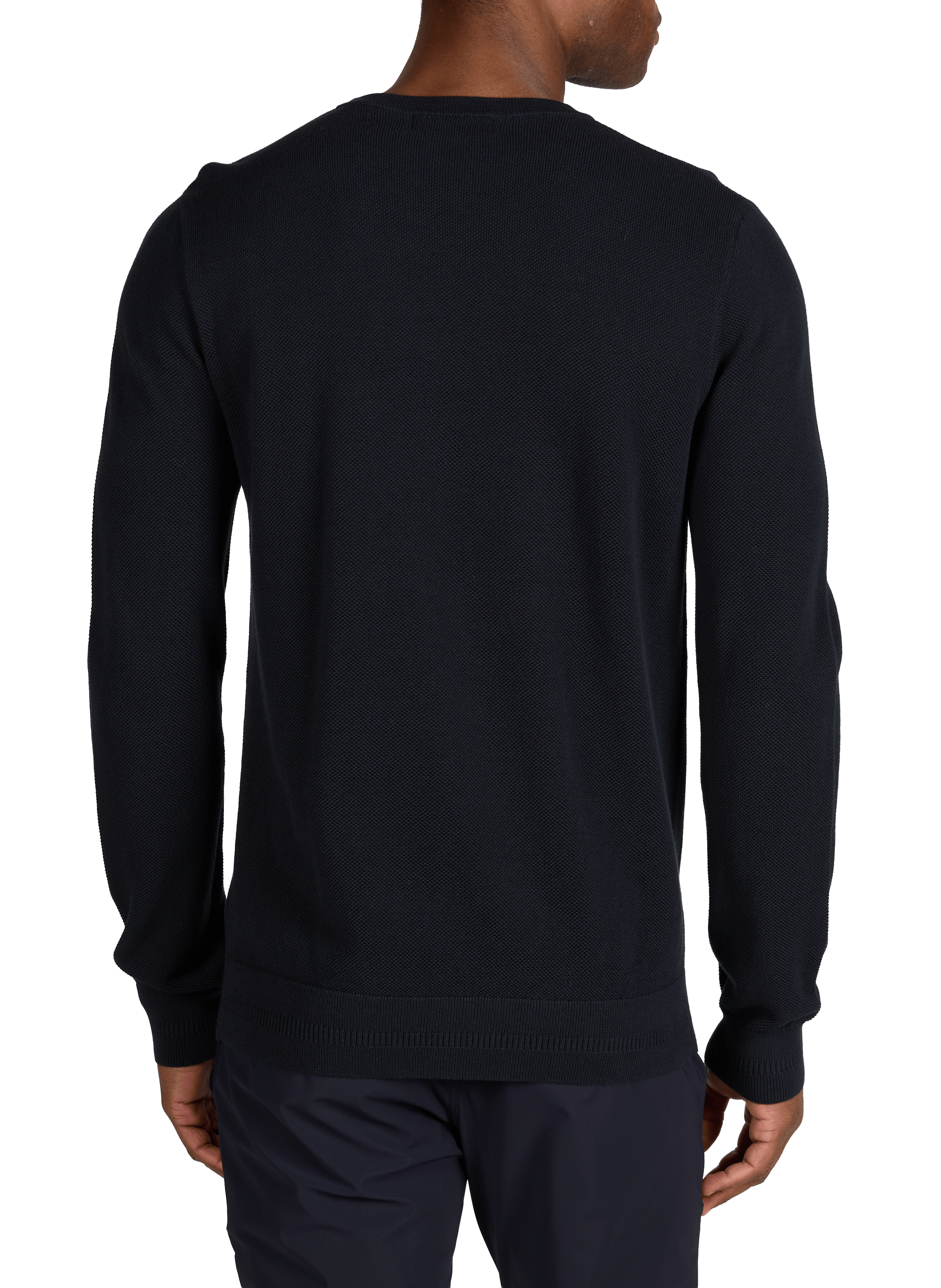 Pull à col rond en coton FRED PERRY Bleu