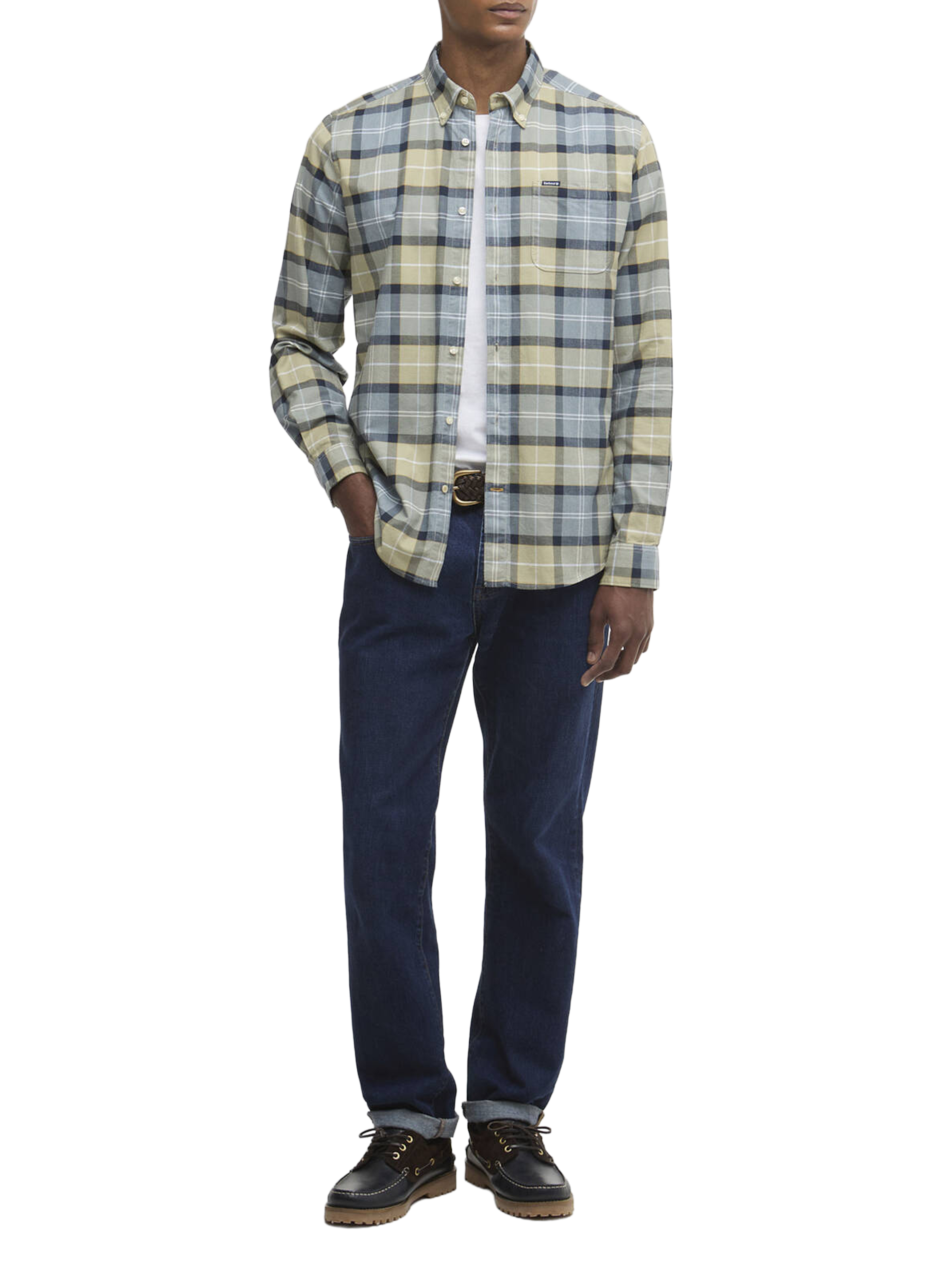 Chemise à carreaux en coton mélangé BARBOUR Multicolore