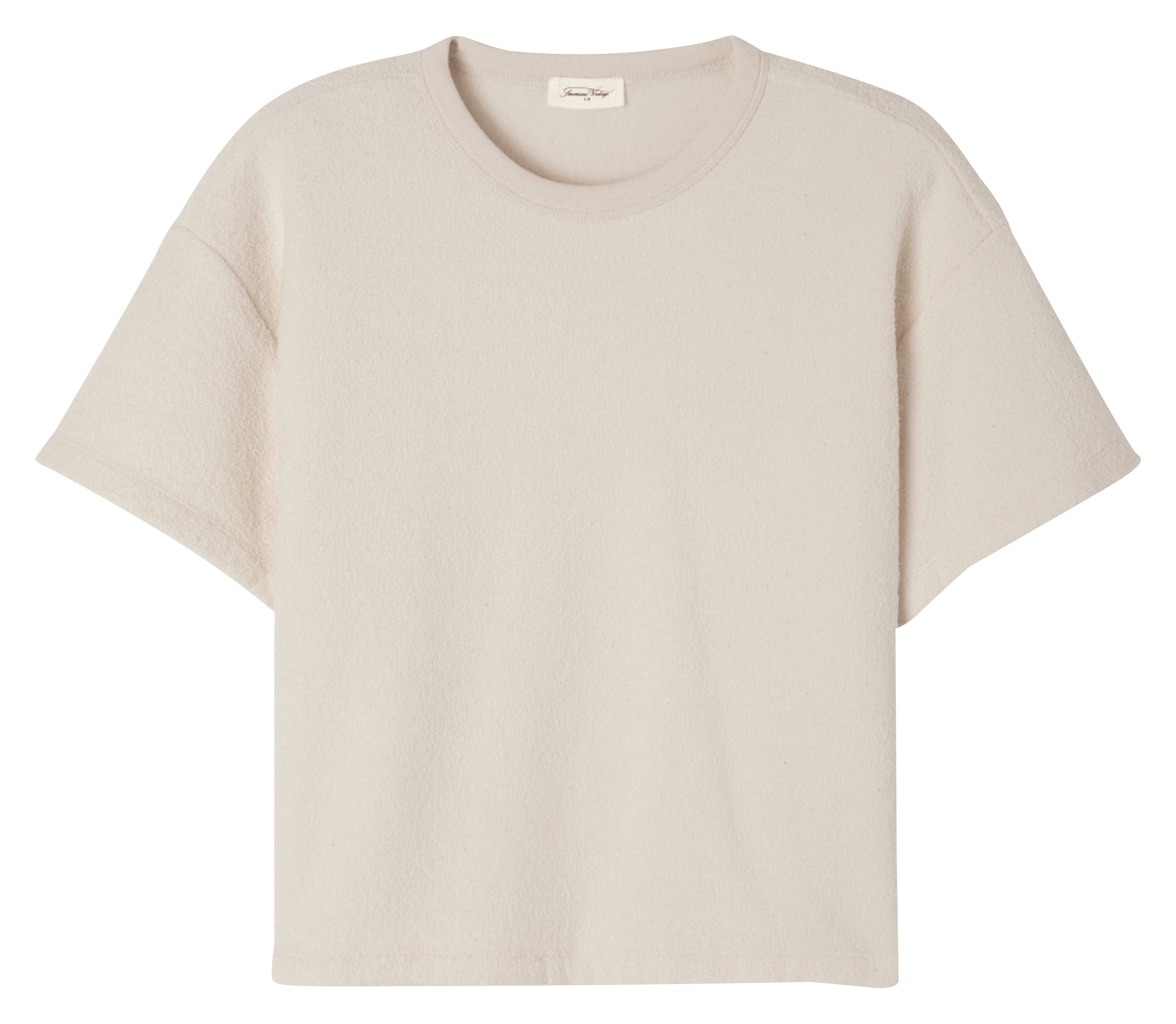 Tee-shirt ample col rond en coton bio bobypark AMERICAN VINTAGE Beige