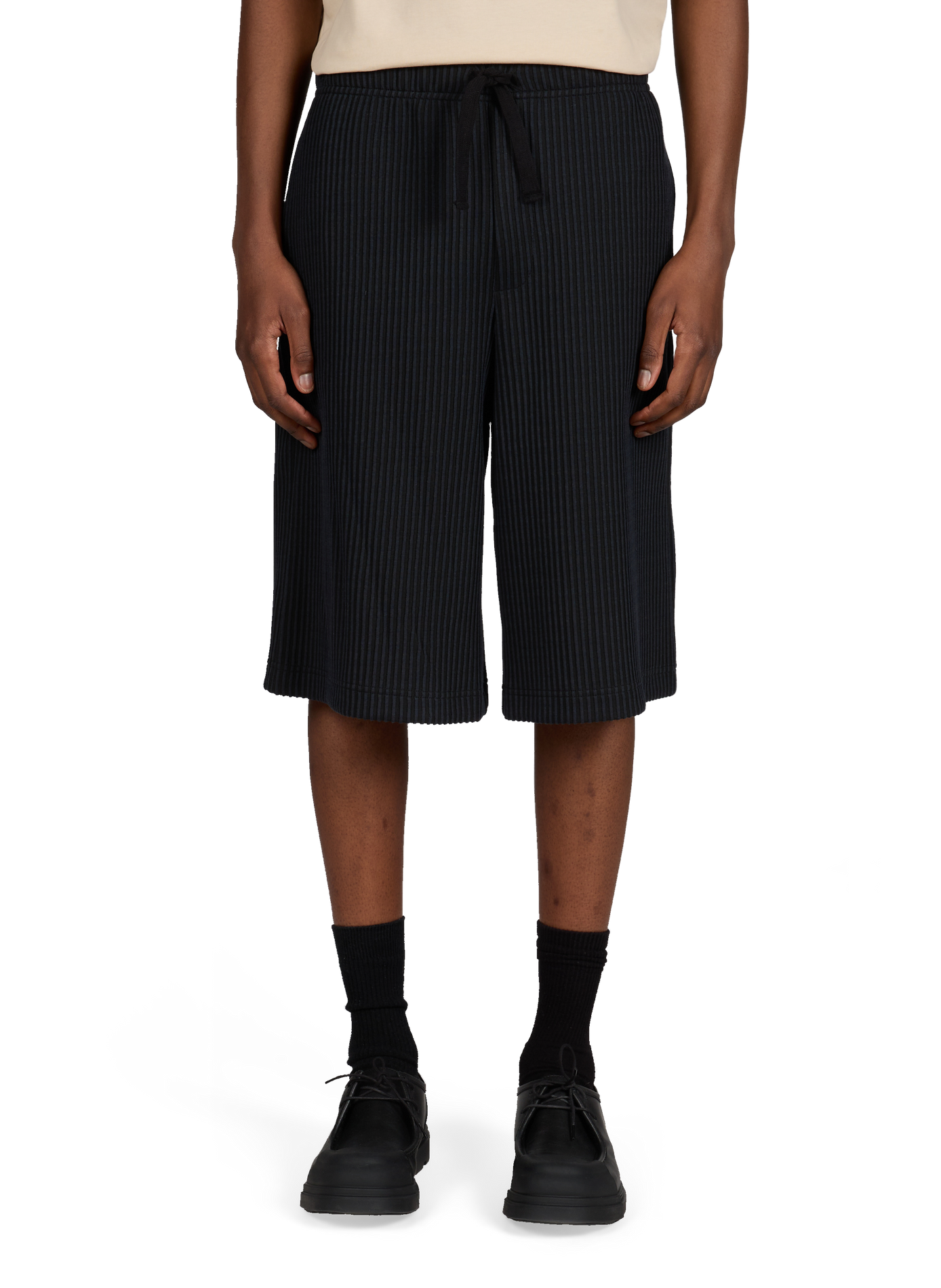 Short à rayures MINIMUM Noir