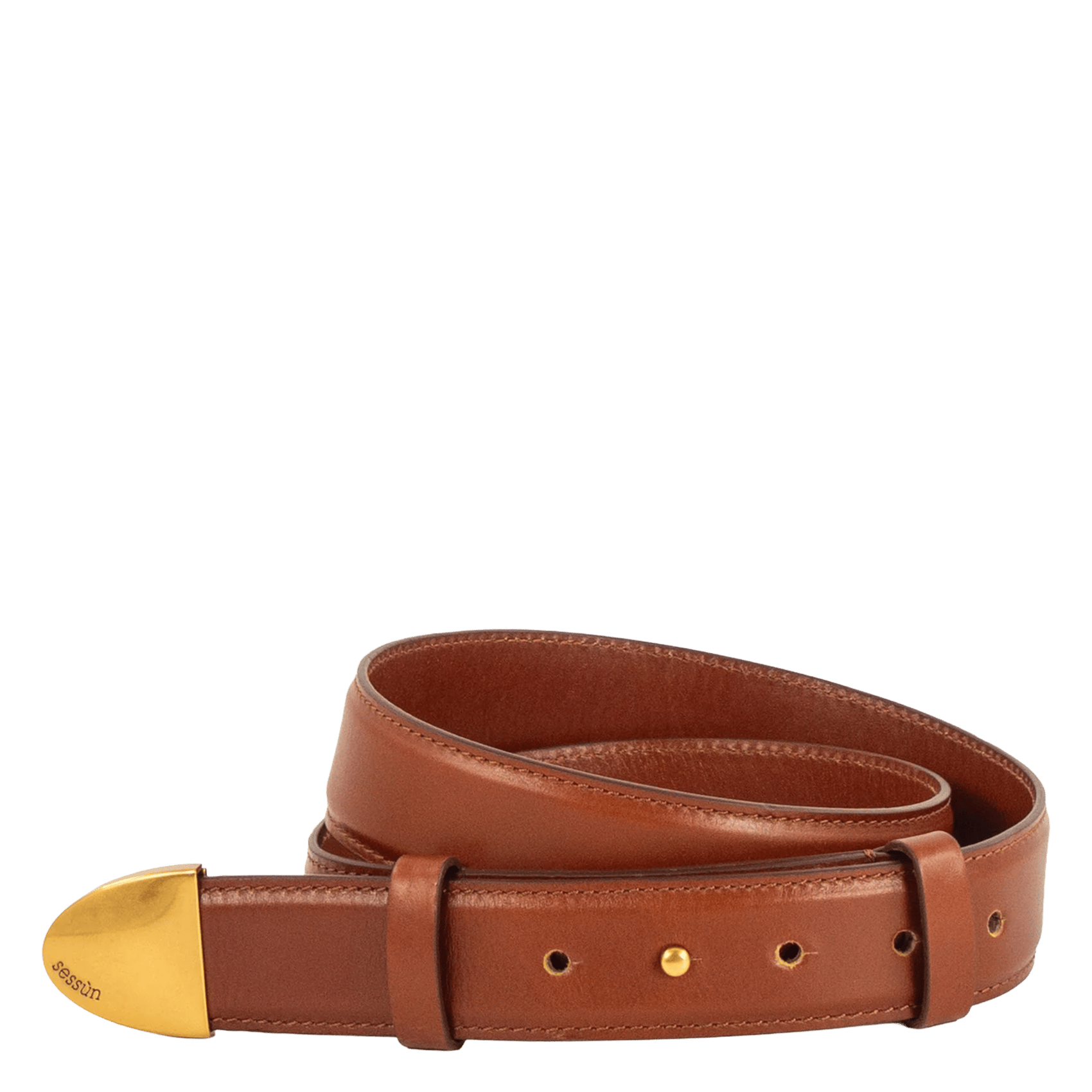 Ceinture en cuir te adoro SESSUN Marron