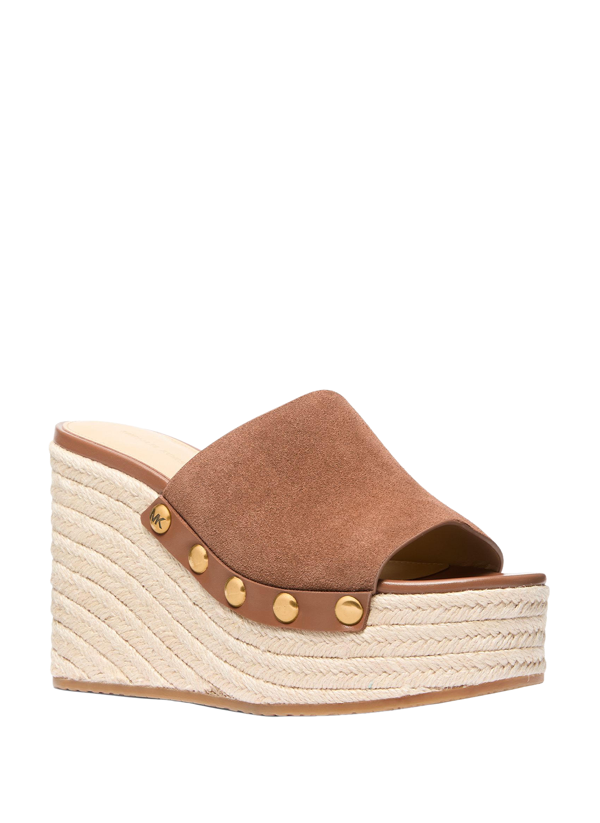 Sandales compensées Mayes en cuir MICHAEL KORS Marron