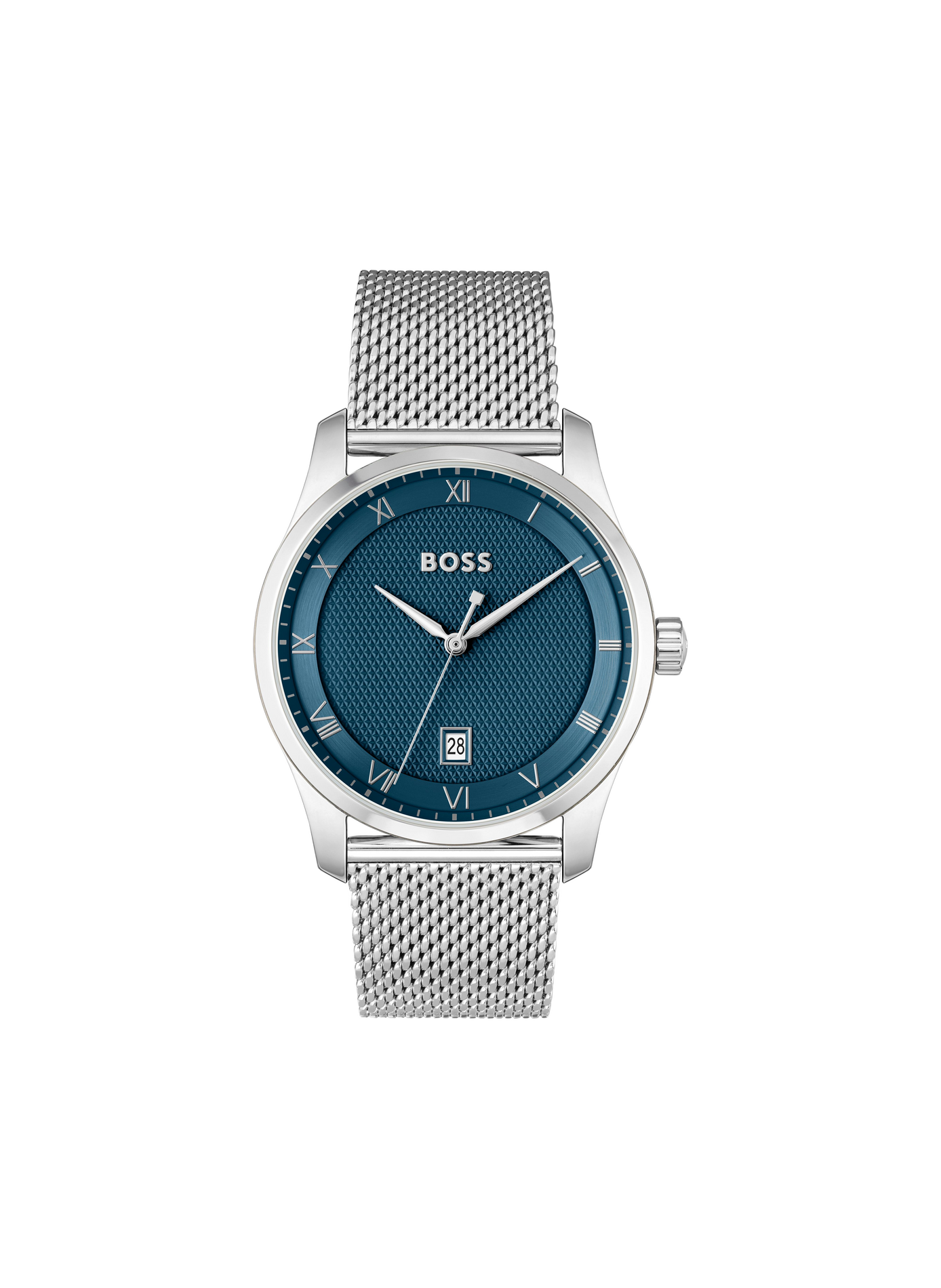 Montre quartz Principle en acier inoxydable BOSS MONTRES Bleu