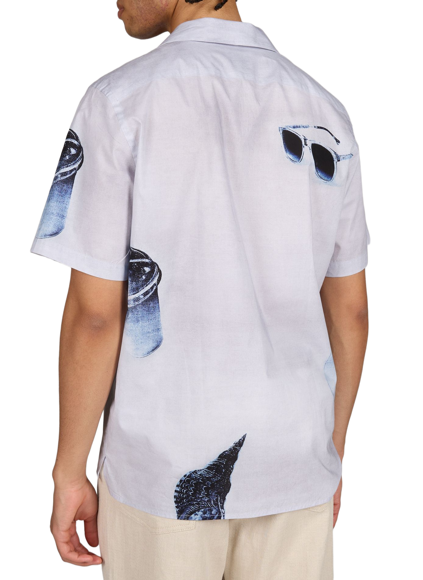 Chemise imprimée à manches courtes en coton PAUL SMITH Gris