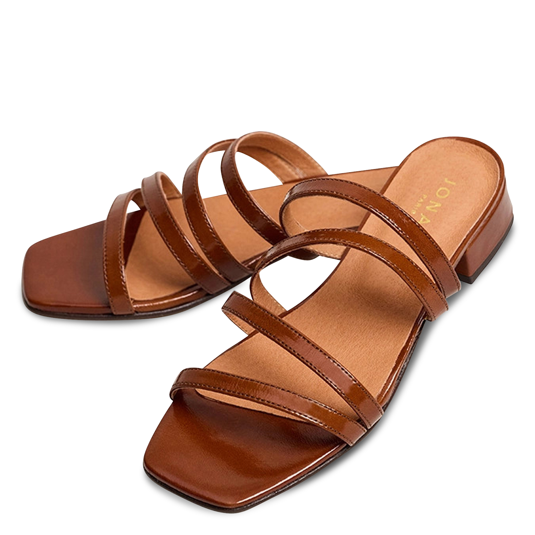 Mules en cuir alpilles JONAK Marron