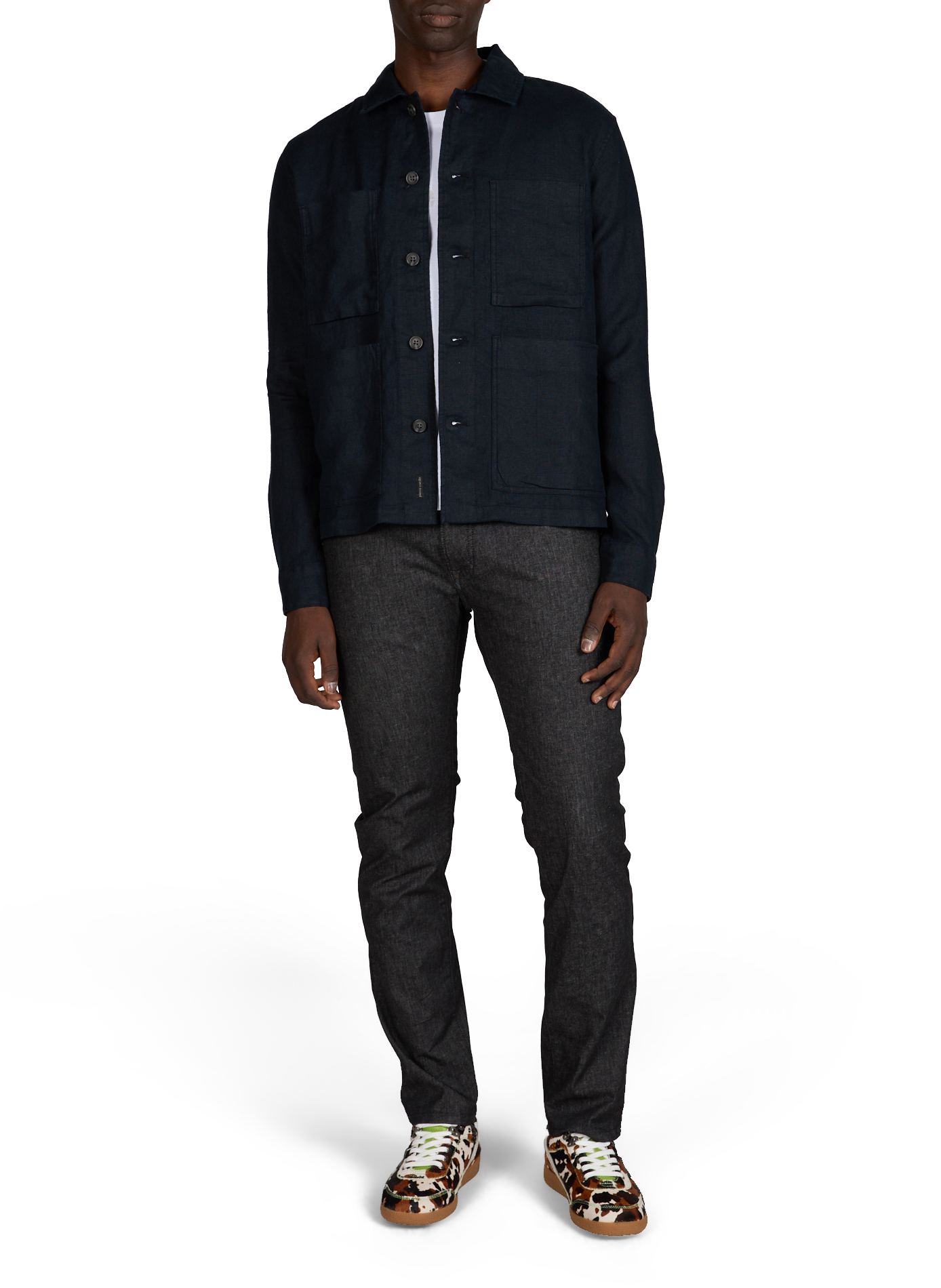 Chemise en lin  PIERRE CARDIN Bleu