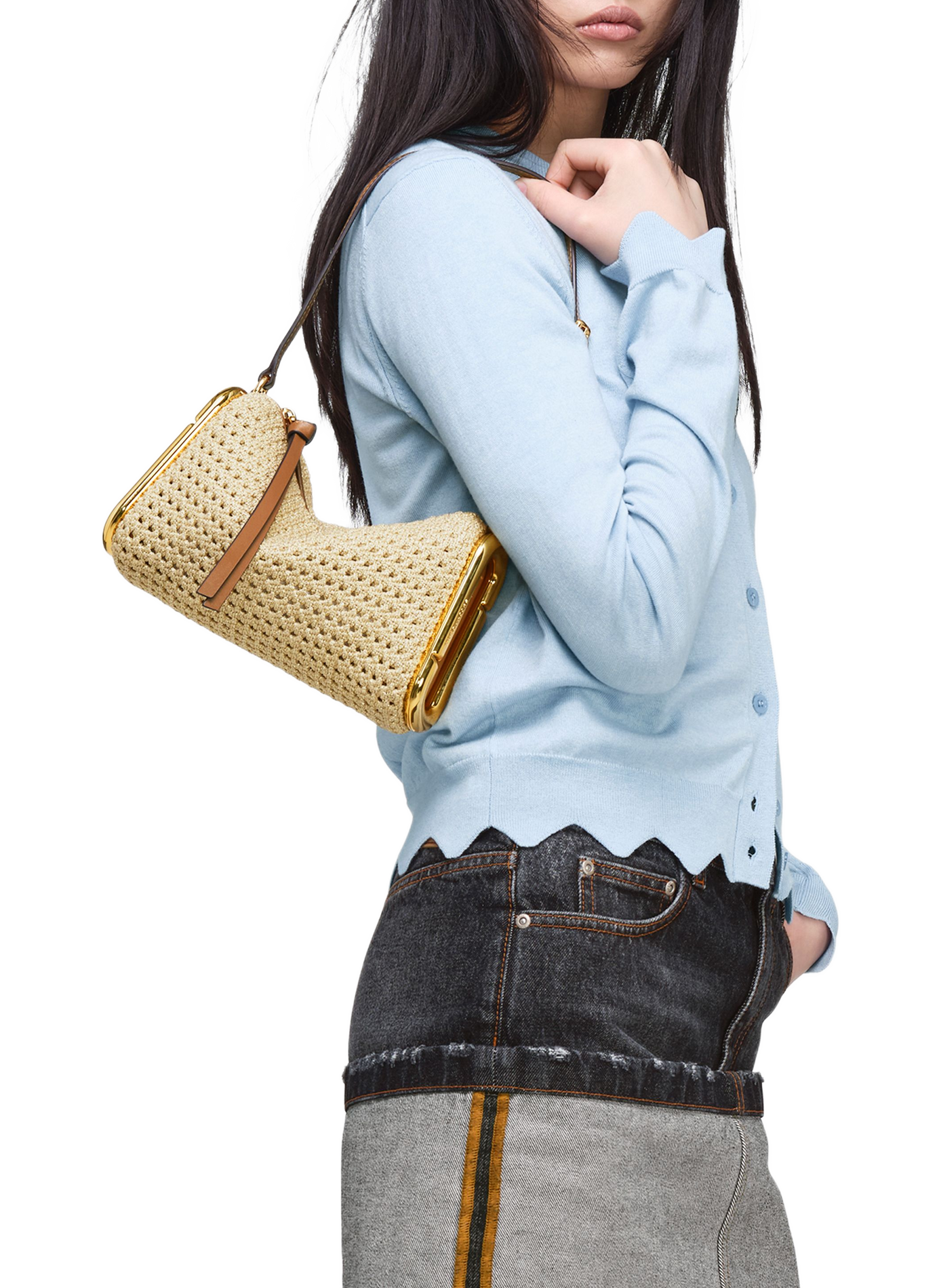 The Scene Small Crochet Shoulder Bag MARC JACOBS White
