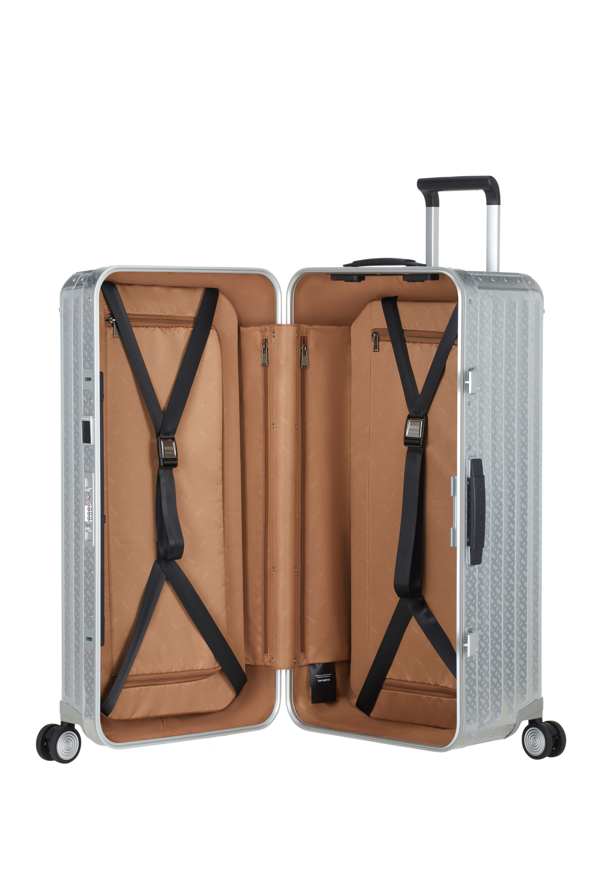 Lite-box alu / boss valise 4 roues taille l SAMSONITE Argent