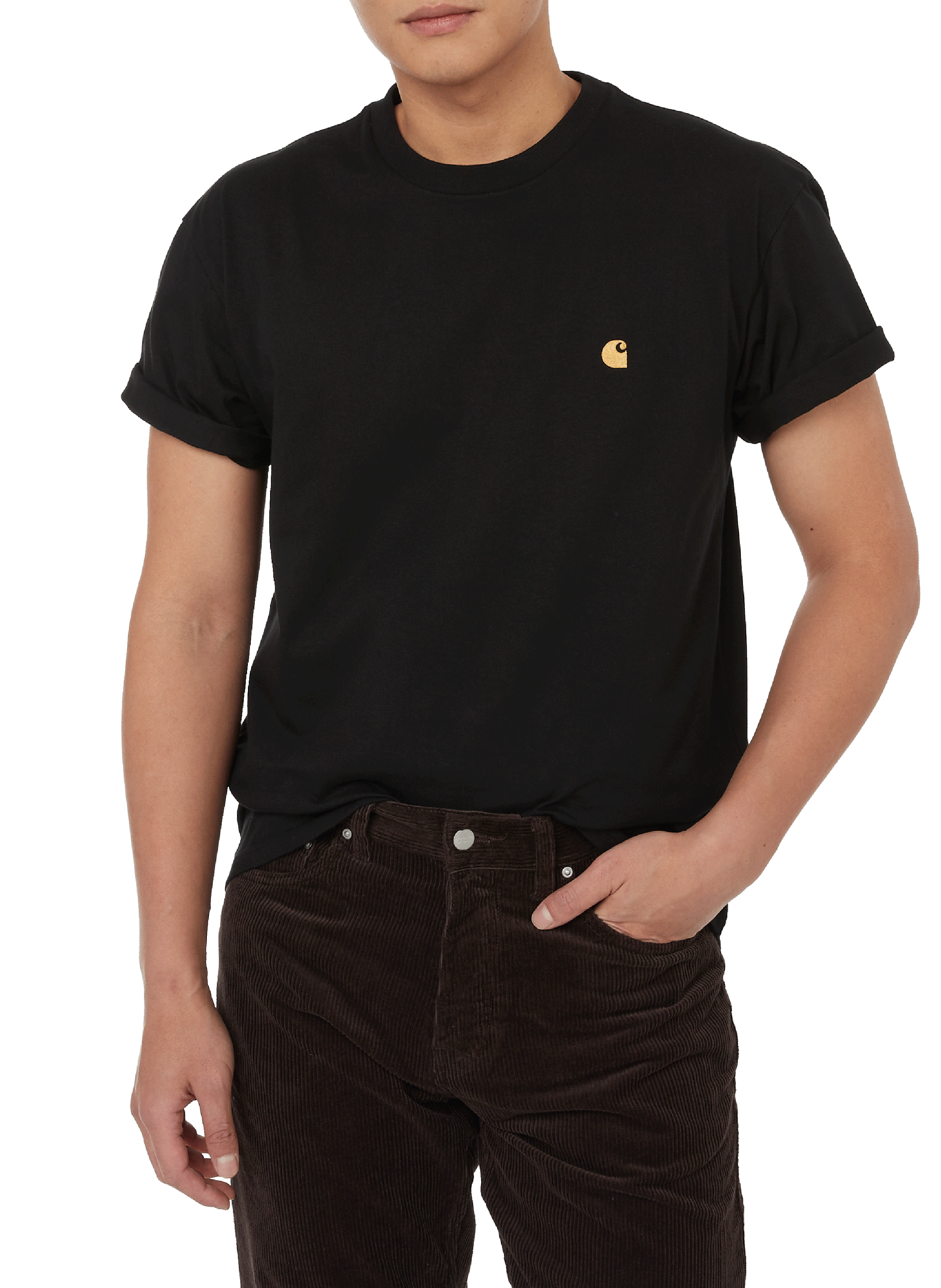 Short-sleeved cotton T-shirt CARHARTT WIP Black