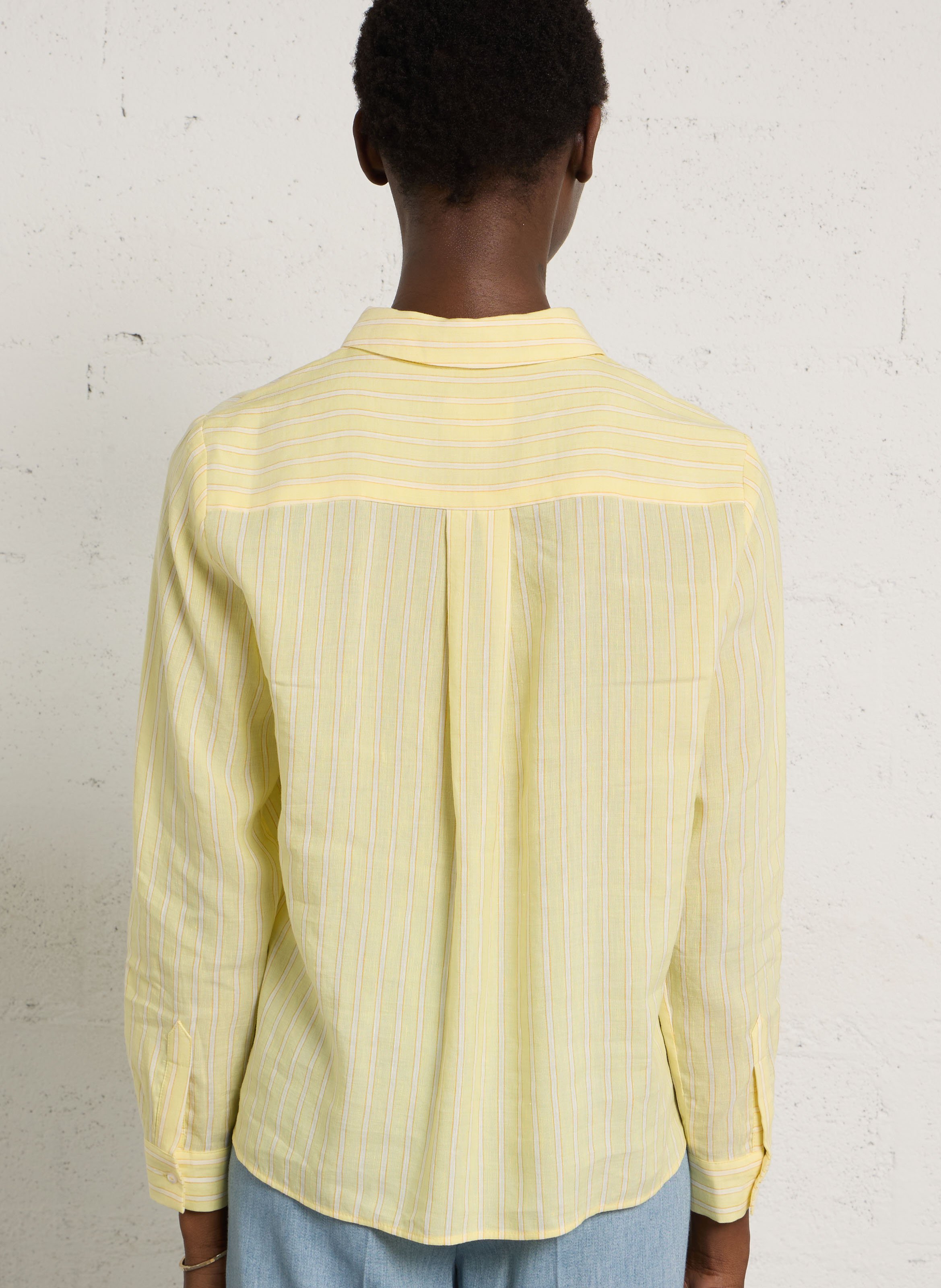 Chemise col classique rayée carla MAISON 123 Jaune