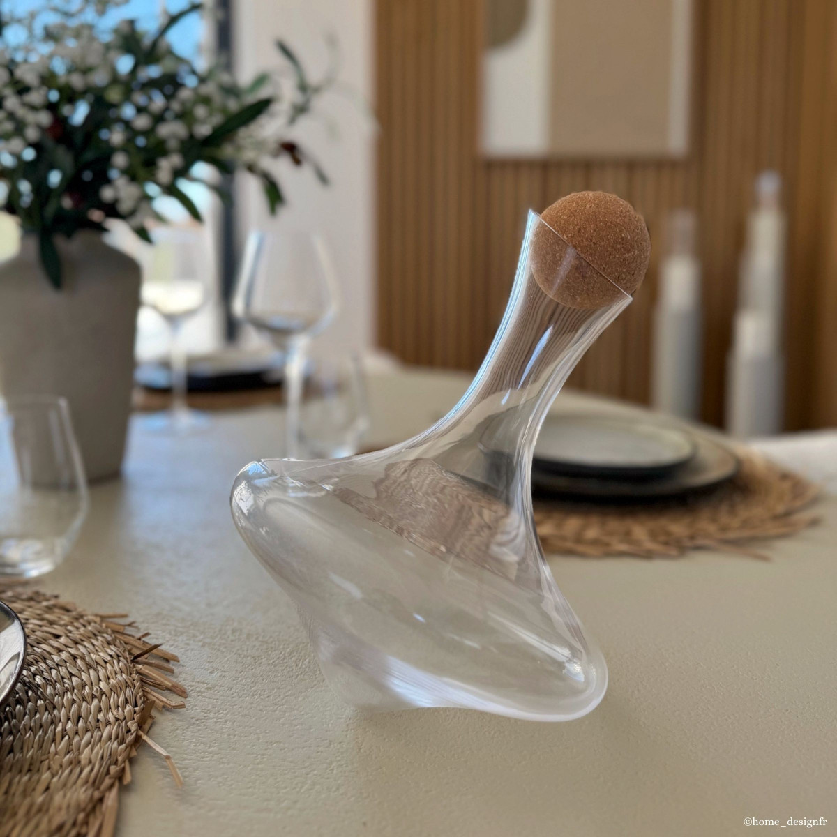 Toupie - carafe 1.3 l avec bouchon en bois COUZON Transparent