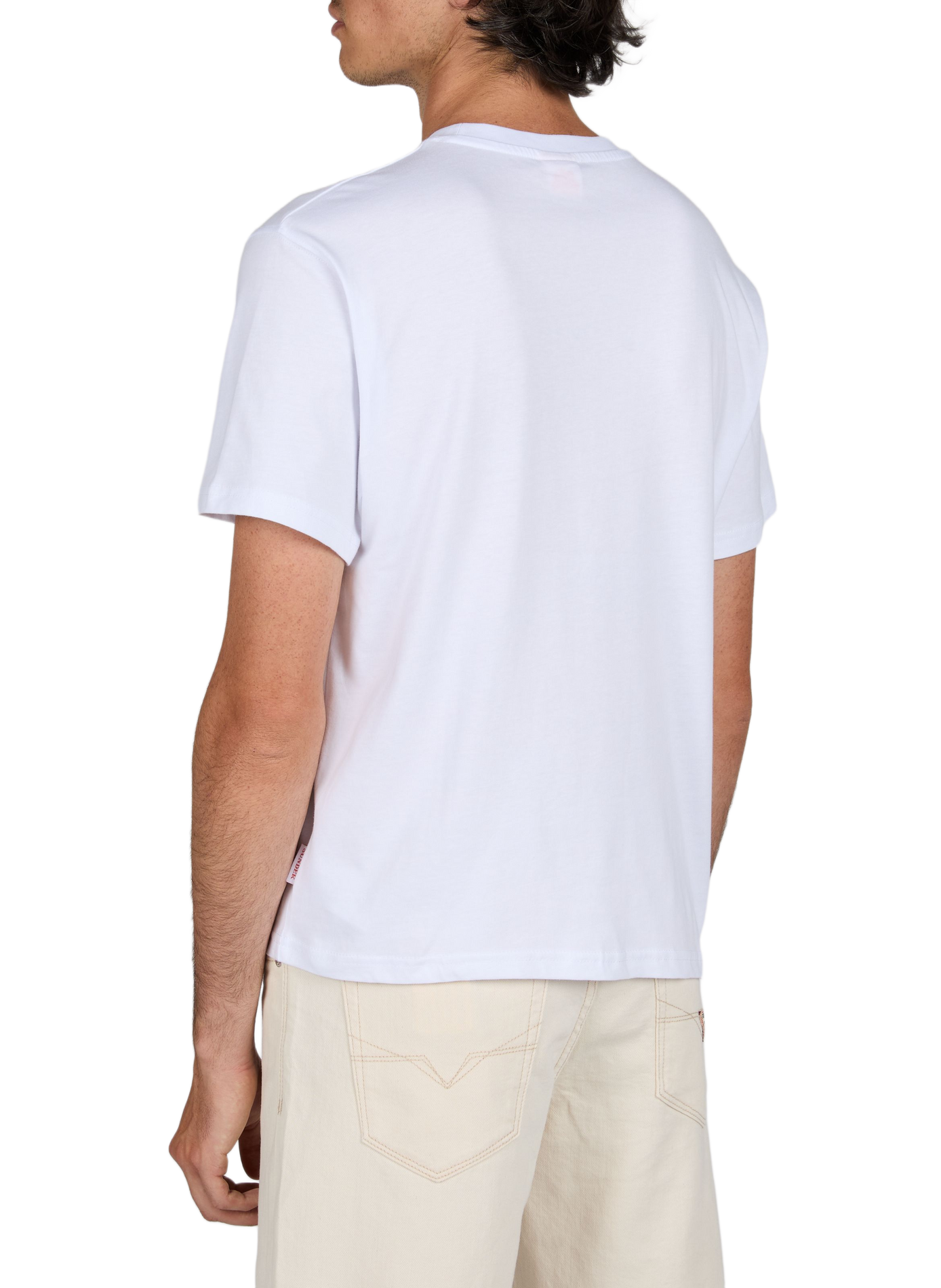 Rundhalsausschnitt T-Shirt aus Baumwolle SUNDEK Weiss