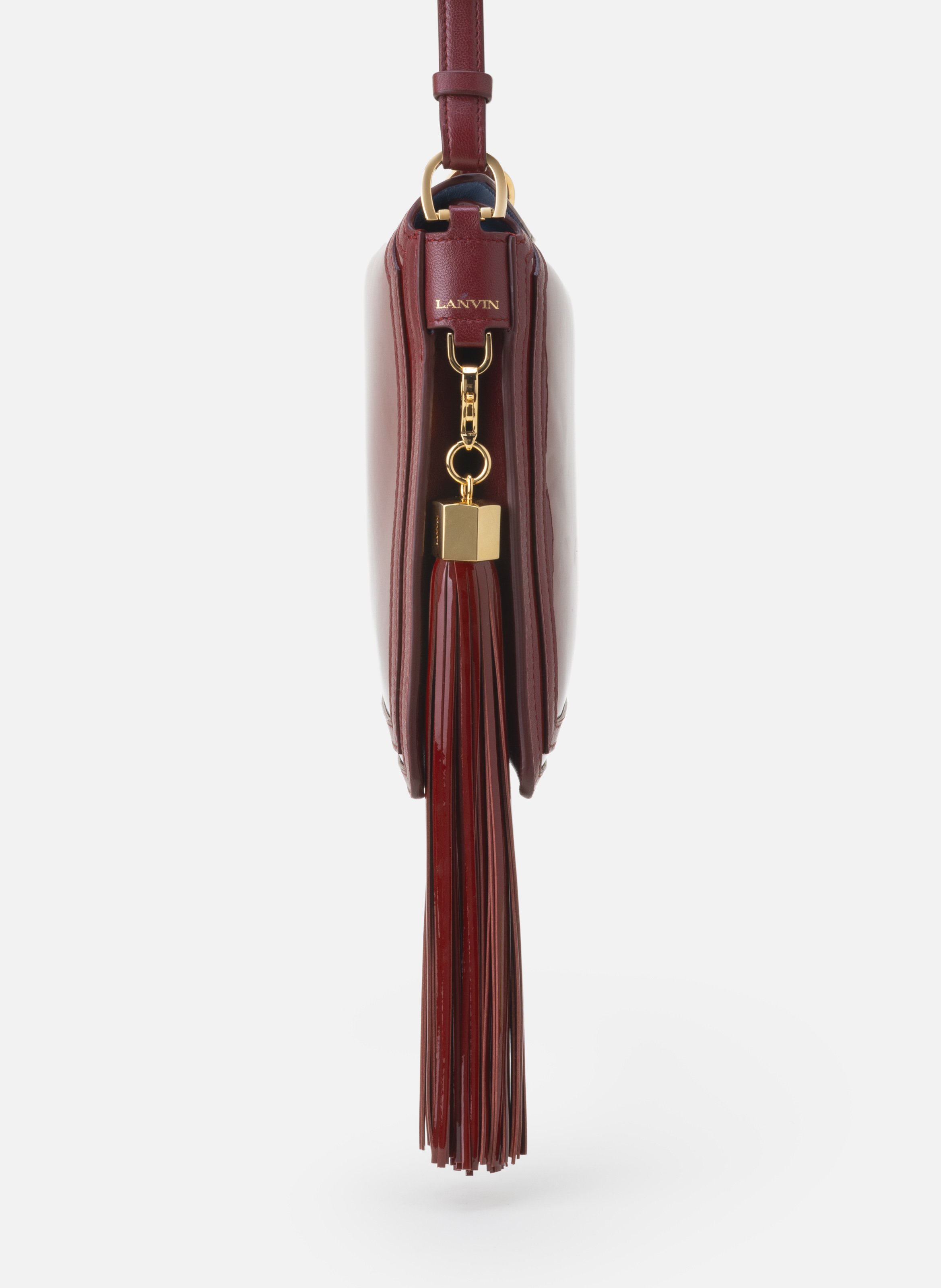 Accessoire de sac pompon en cuir LANVIN Rouge