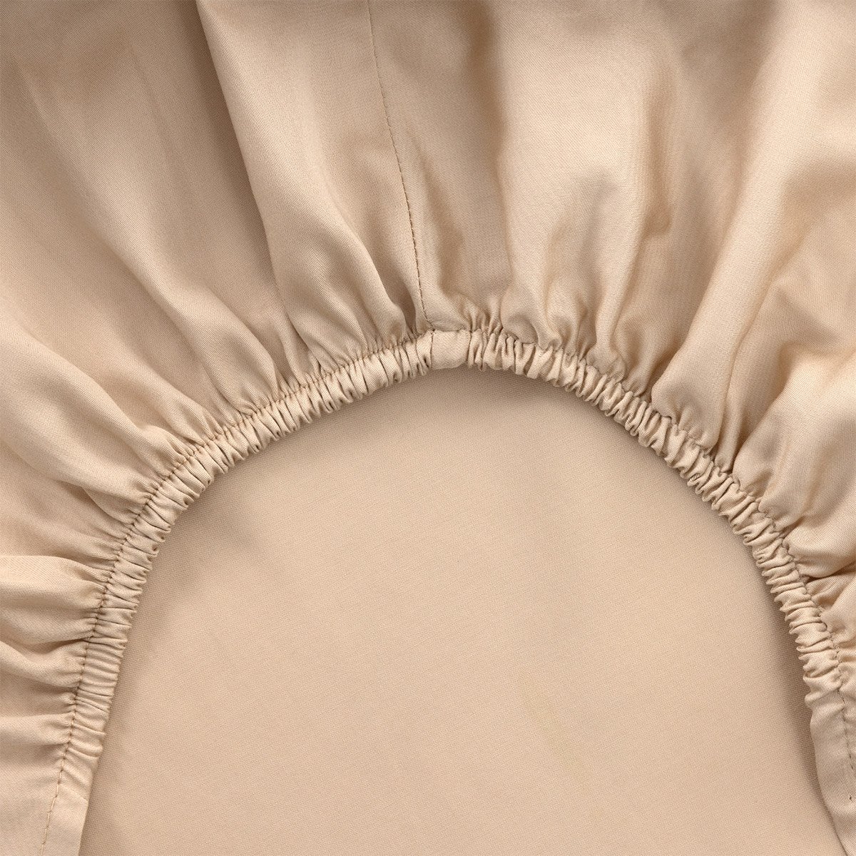 Drap housse en satin de coton, lattice BOSS HOME Beige