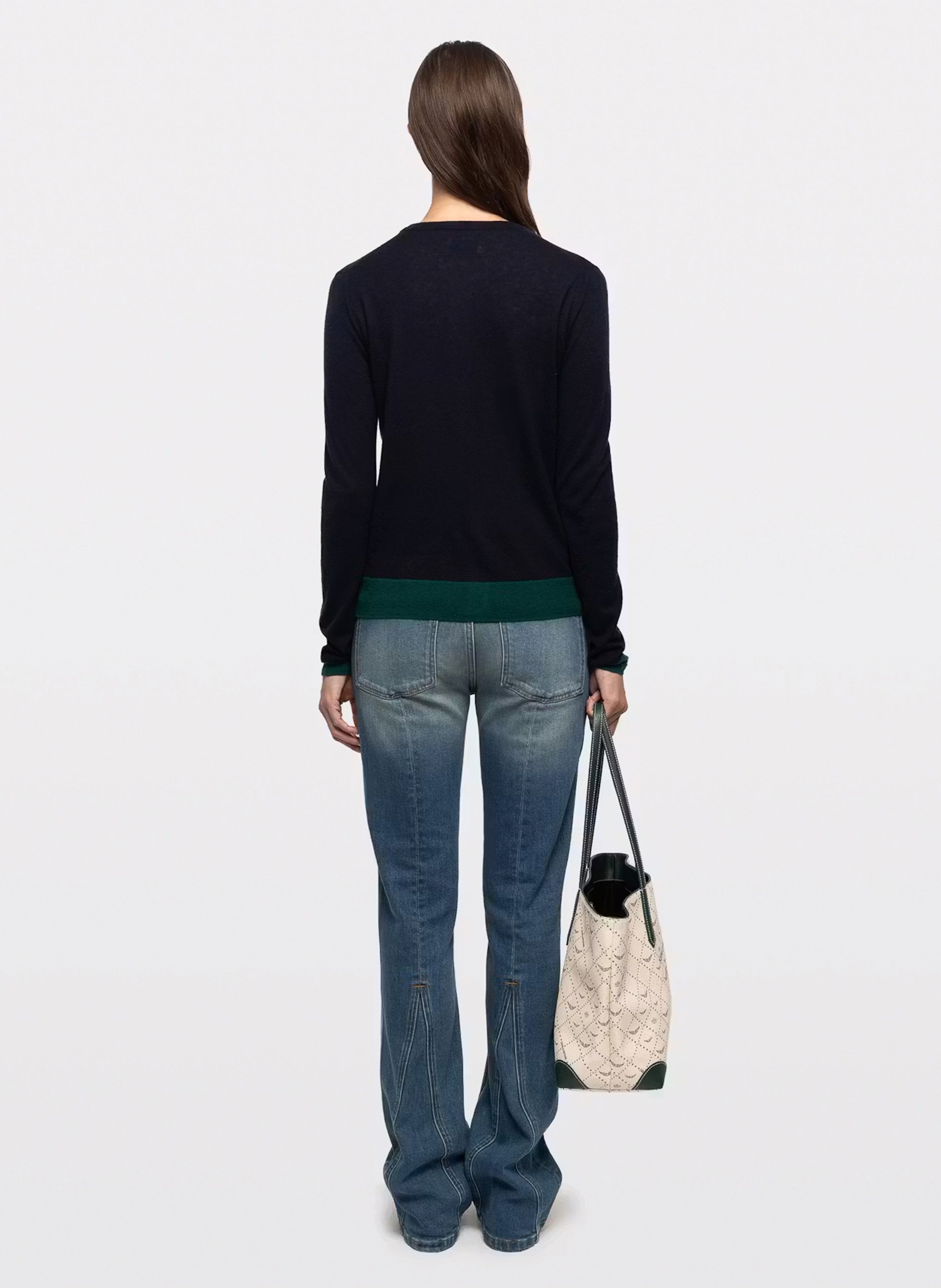 Gilet droit col rond en cachemire missya ZADIG&VOLTAIRE Bleu