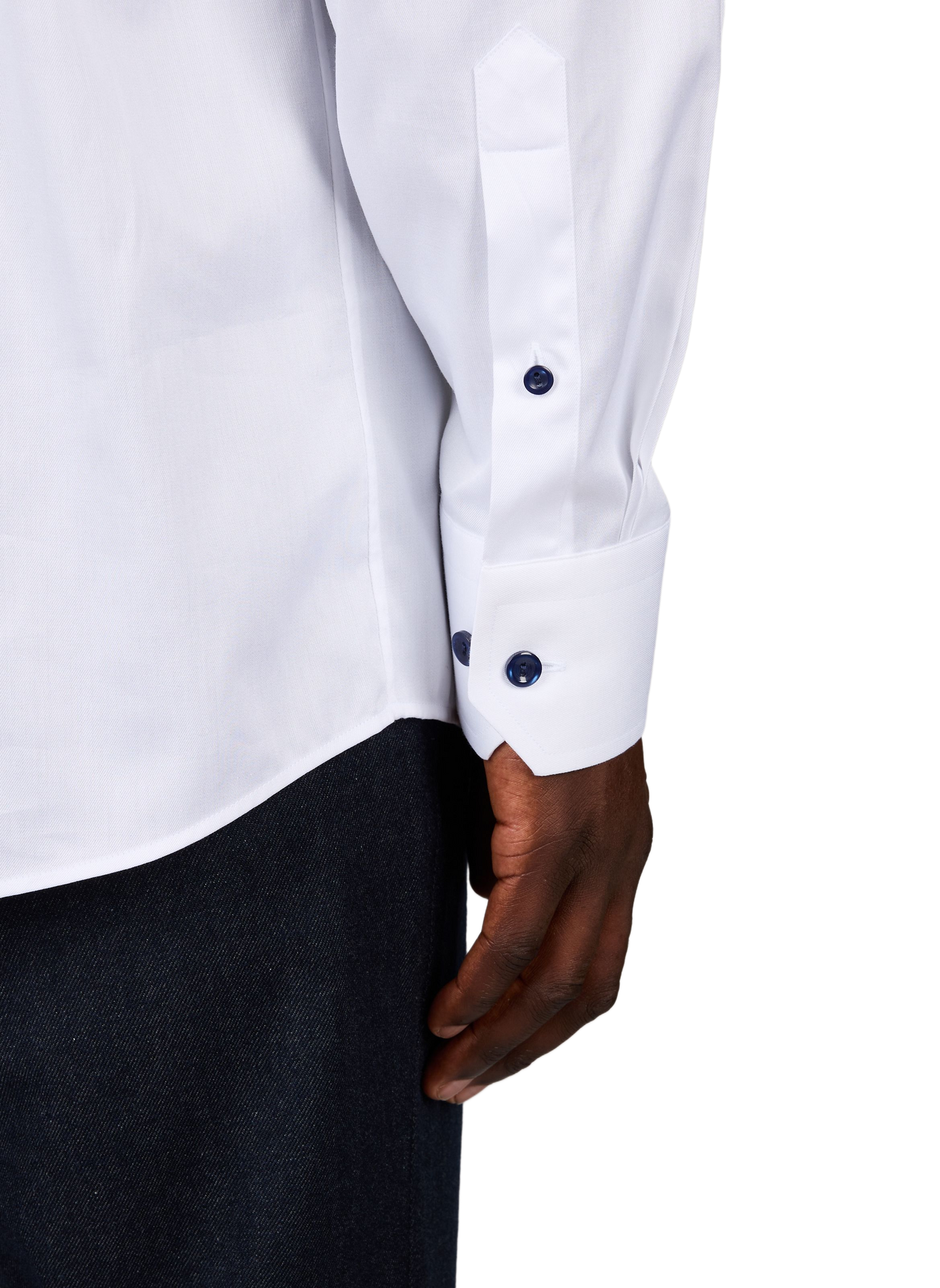 Chemise droite en sergé de coton ETON Blanc