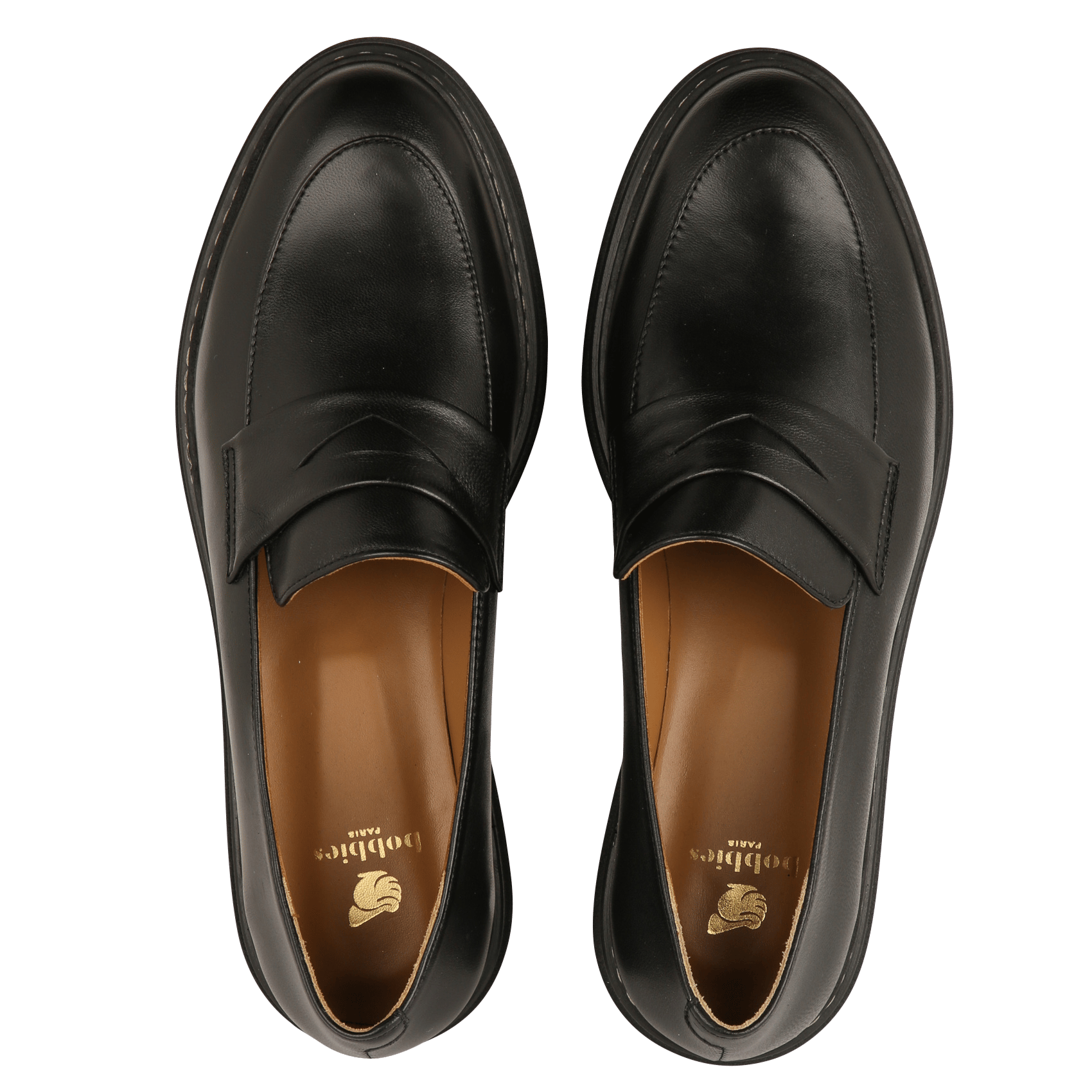Leren mocassins Amalia BOBBIES Zwart