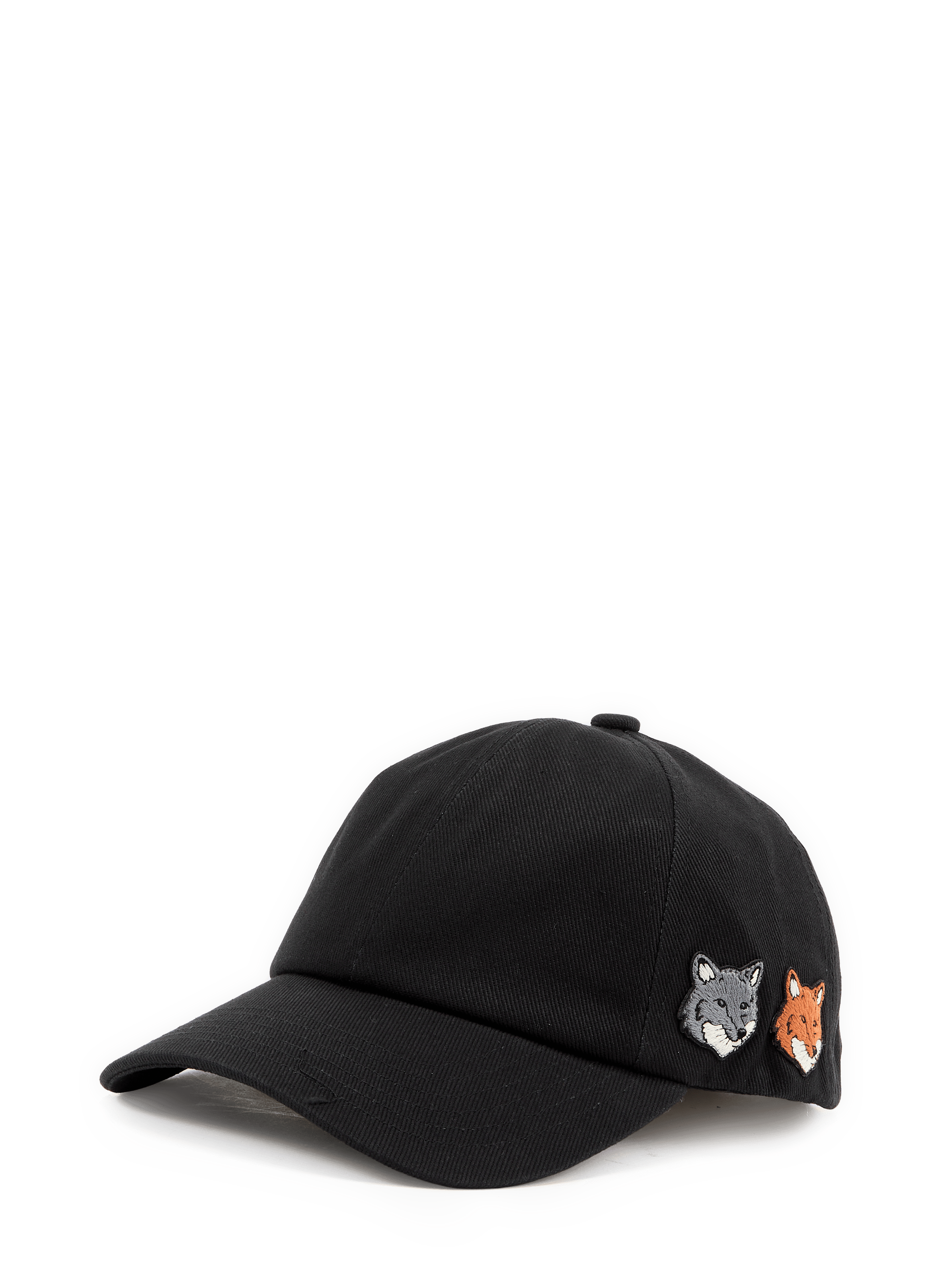 Casquette à broderies en coton MAISON KITSUNÉ Gris