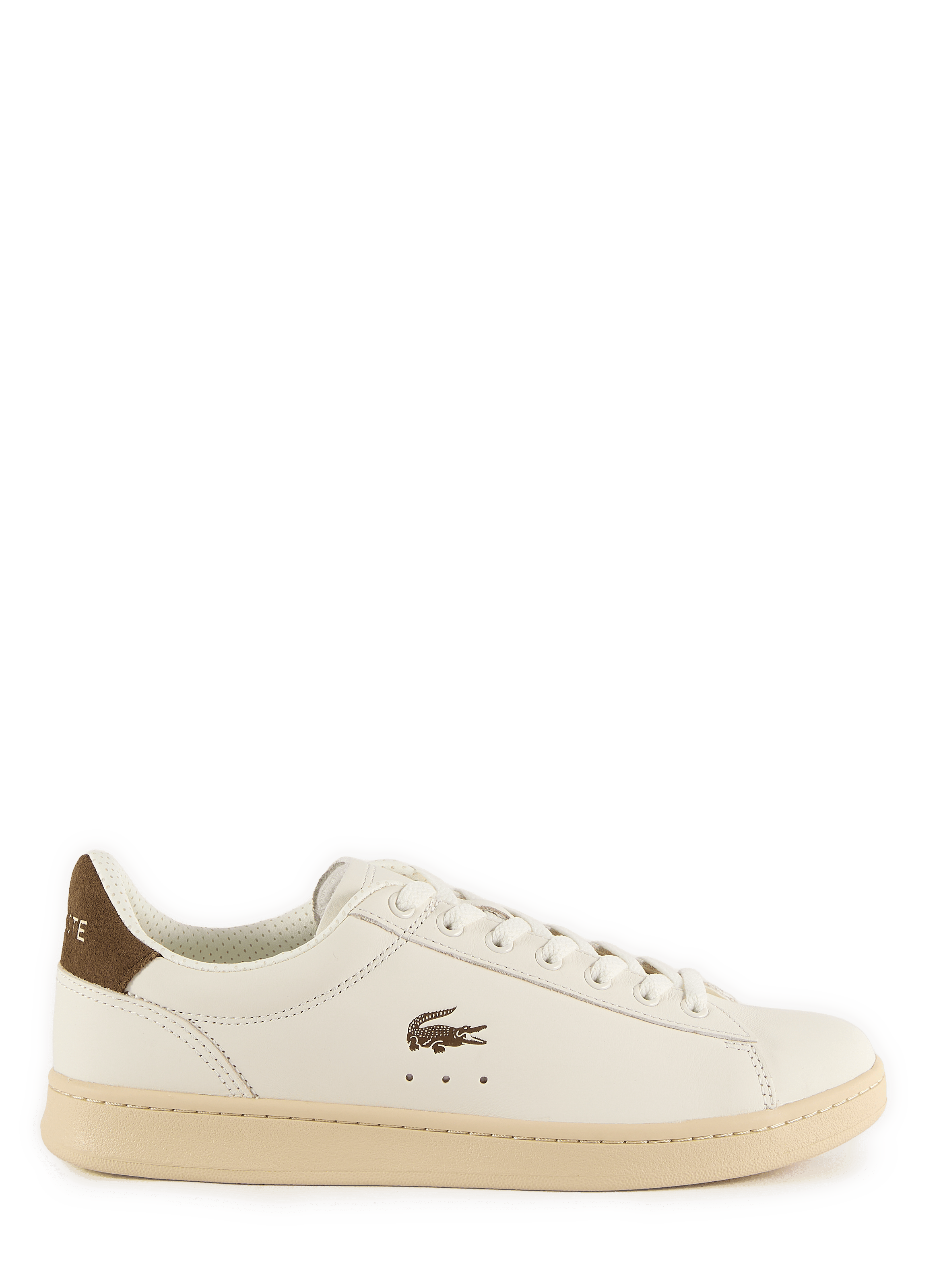 Low-top leather lace-up sneakers LACOSTE White