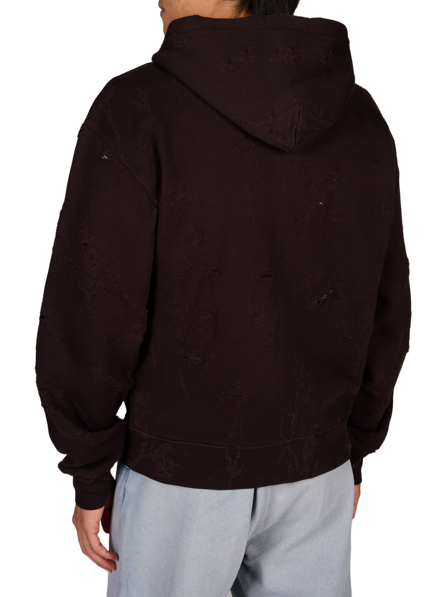 Oversized Hooded Sweatshirt with Cutouts OUR LEGACY Brown