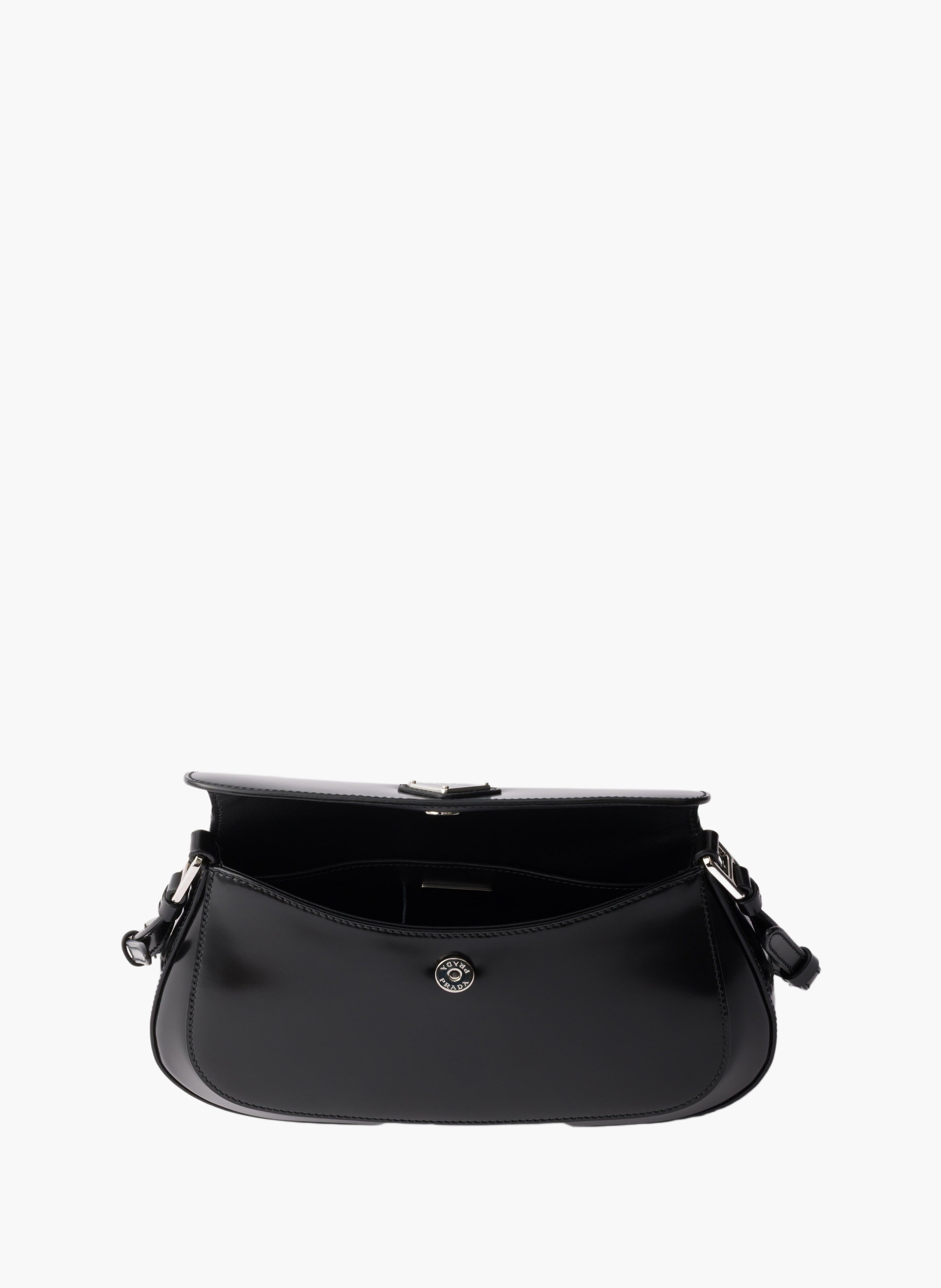 Sac porté épaule prada cleo en cuir brossé PRADA Noir