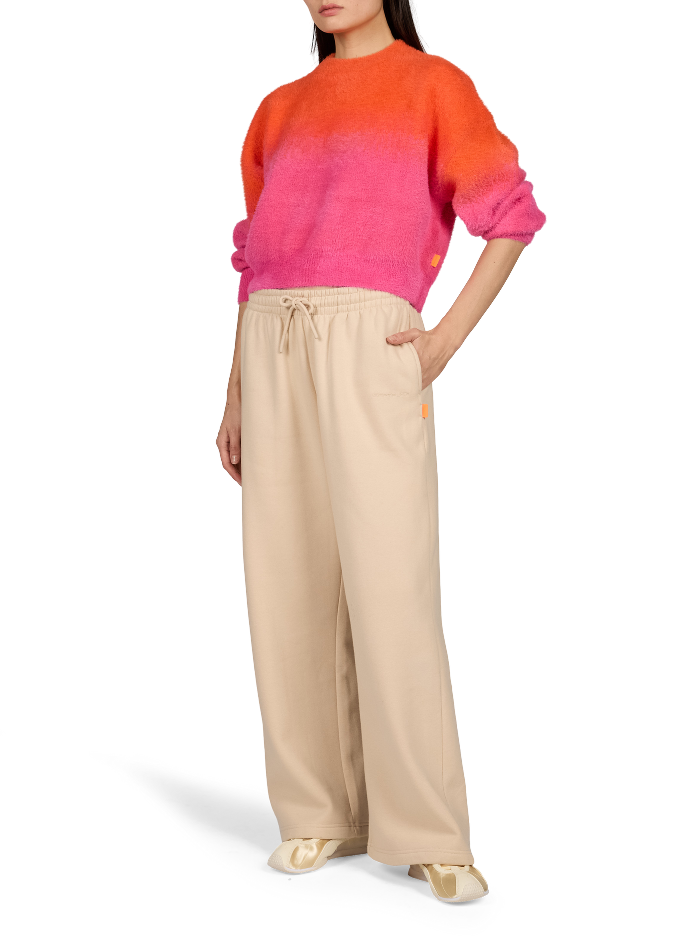 Weite Robbie Jogginghose aus Baumwollmischung GERTRUDE Beige