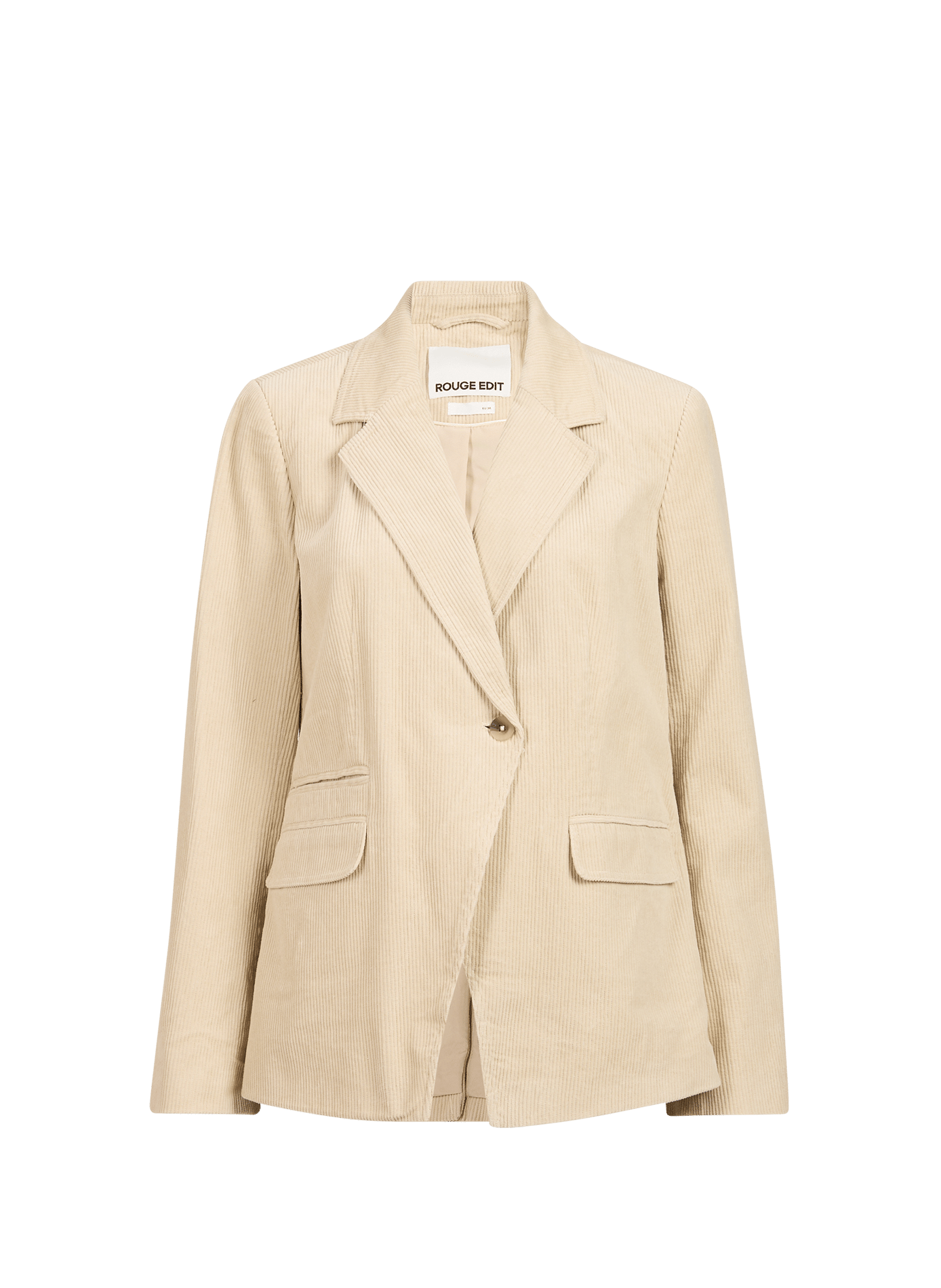 Blazer aus Baumwollcord ROUGE EDIT Beige