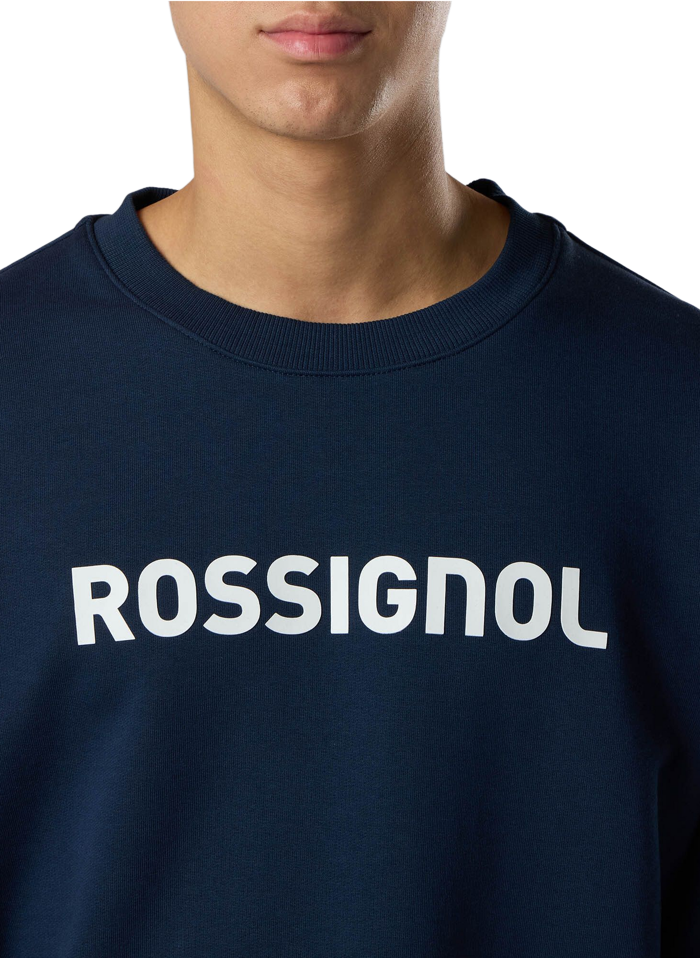 Round neck sweatshirt in mixed cotton | Blue ROSSIGNOL Men