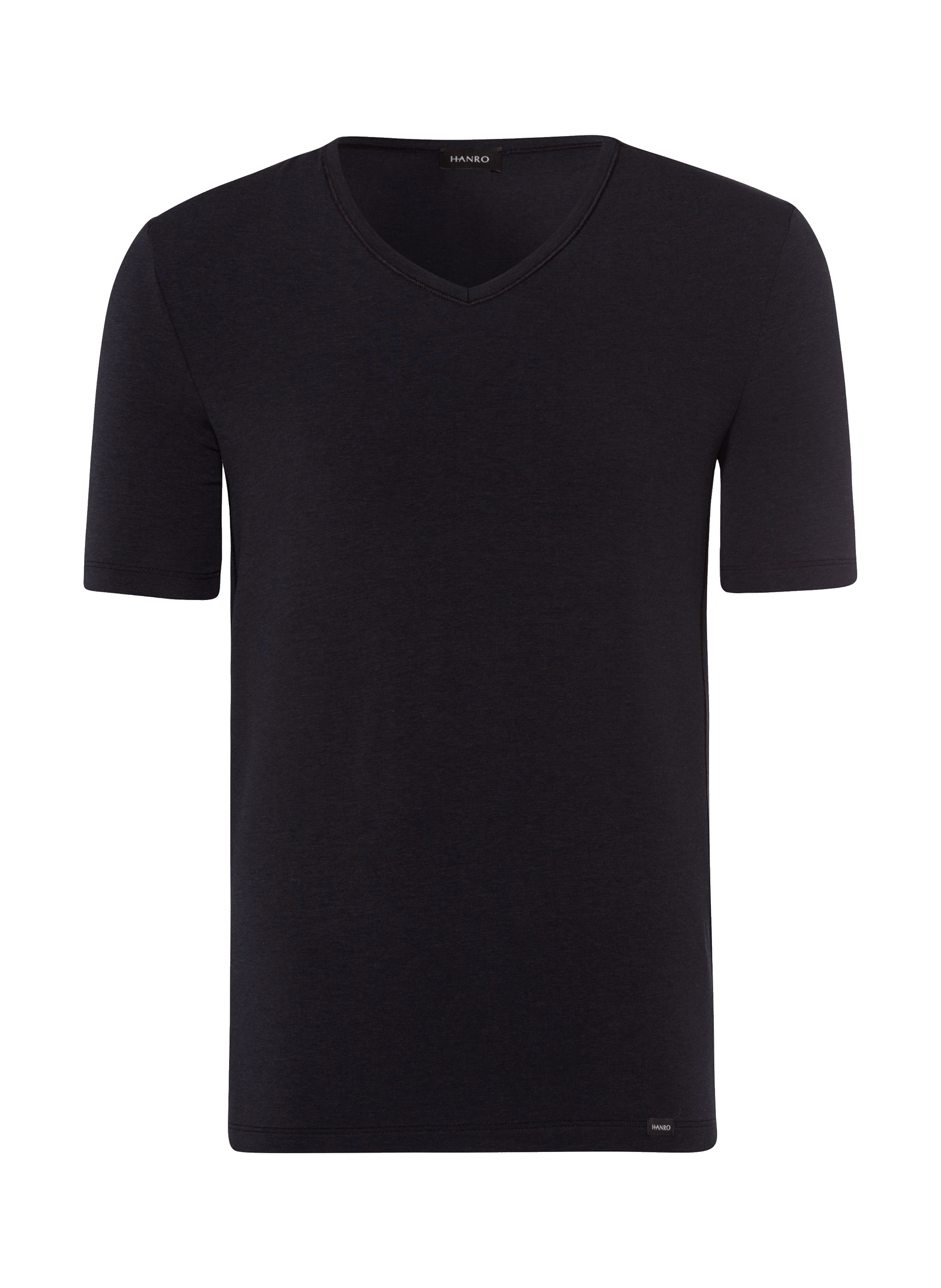 Cotton-blend V-neck T-shirt HANRO Black
