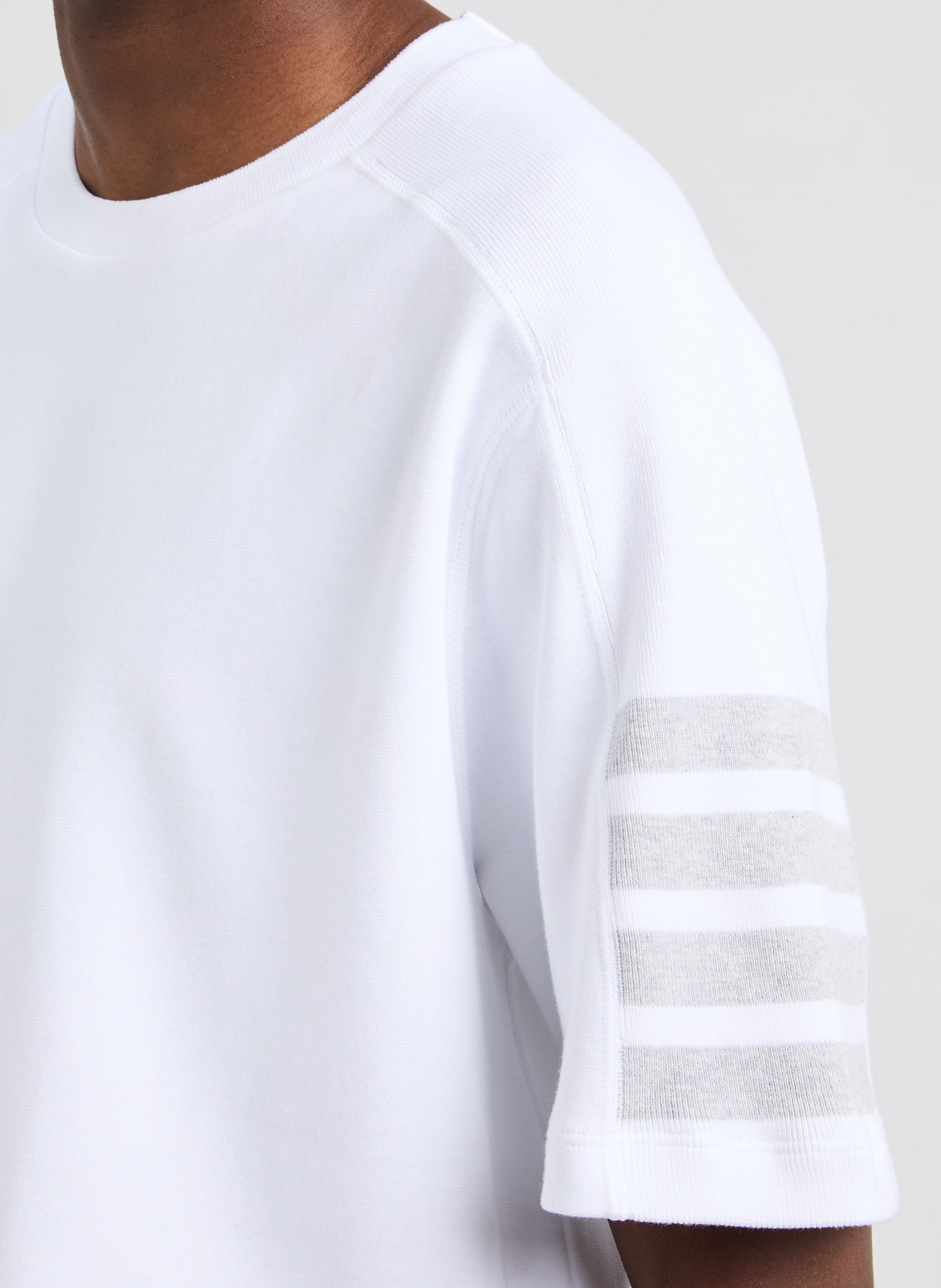 T-shirt with stripes THOM BROWNE White