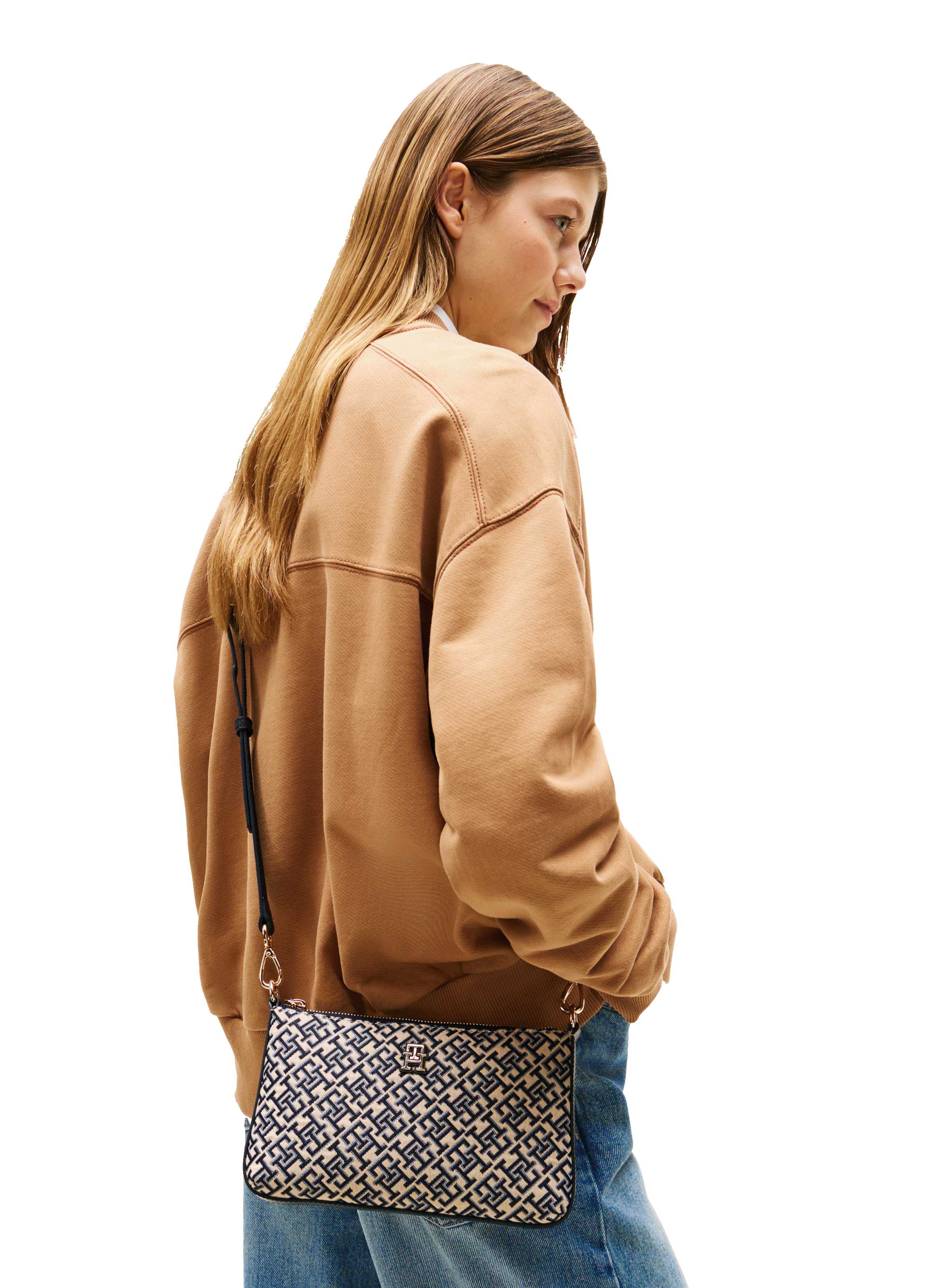 Sac à bandoulière imprimé  TOMMY HILFIGER Bleu