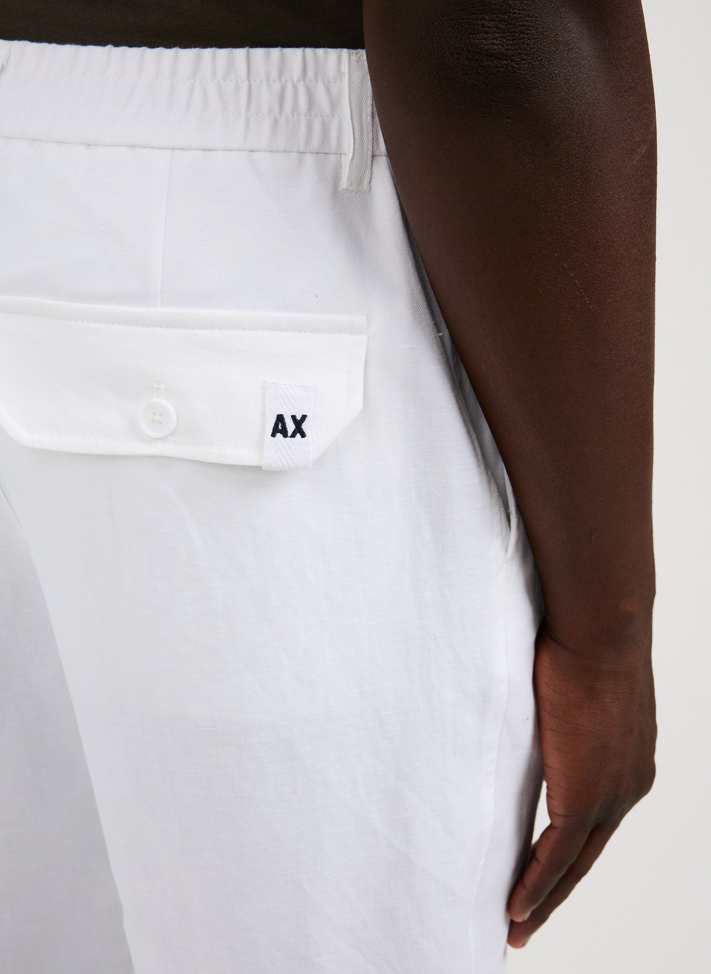 Cotton and linen trousers ARMANI EXCHANGE White