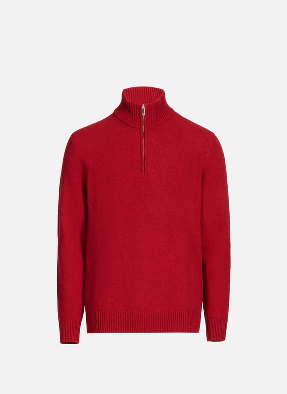 Knit Gefil Sweater Red by AU PRINTEMPS PARIS AU PRINTEMPS PARIS Knit Gefil Sweater Red