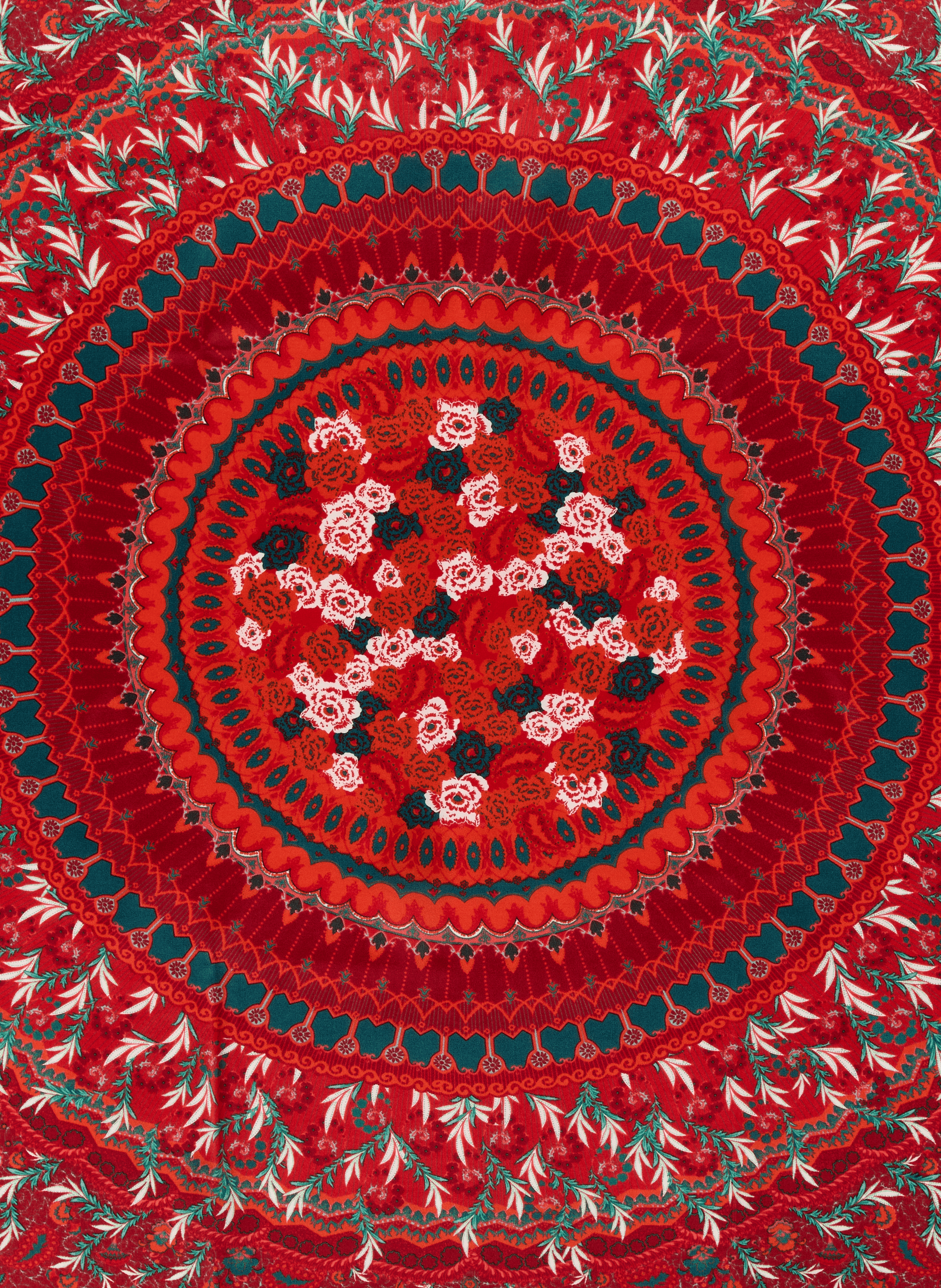 Foulard Bohème en soie PETRUSSE Rouge