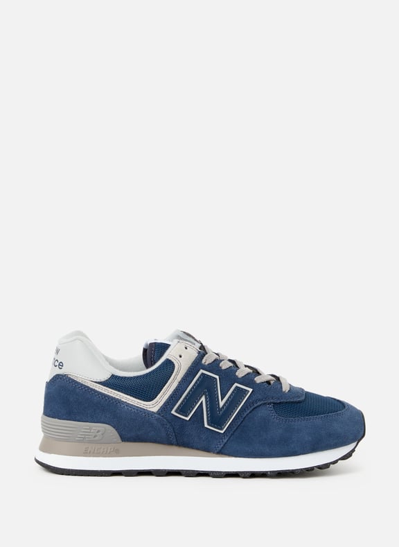Baskets basses 574 en cuir et mesh Bleu by NEW BALANCE NEW BALANCE Baskets basses 574 en cuir et mesh Bleu