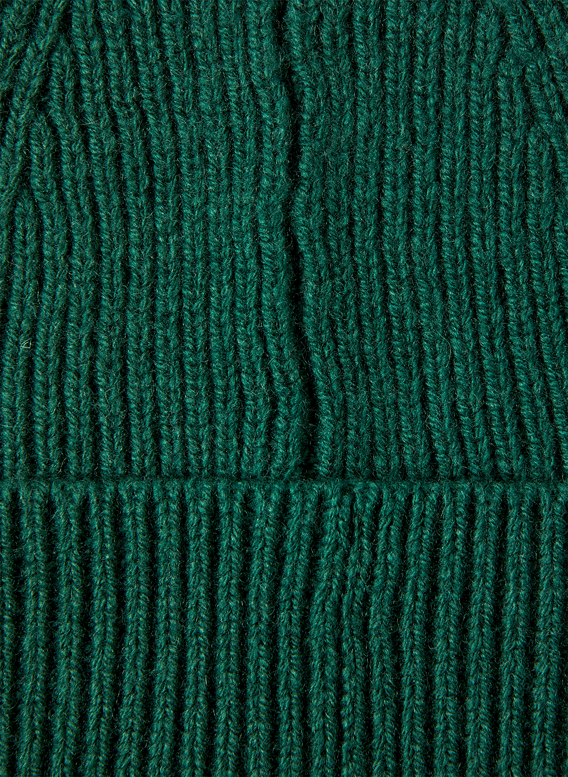 Bonnet côtelé en laine SELECTED Vert