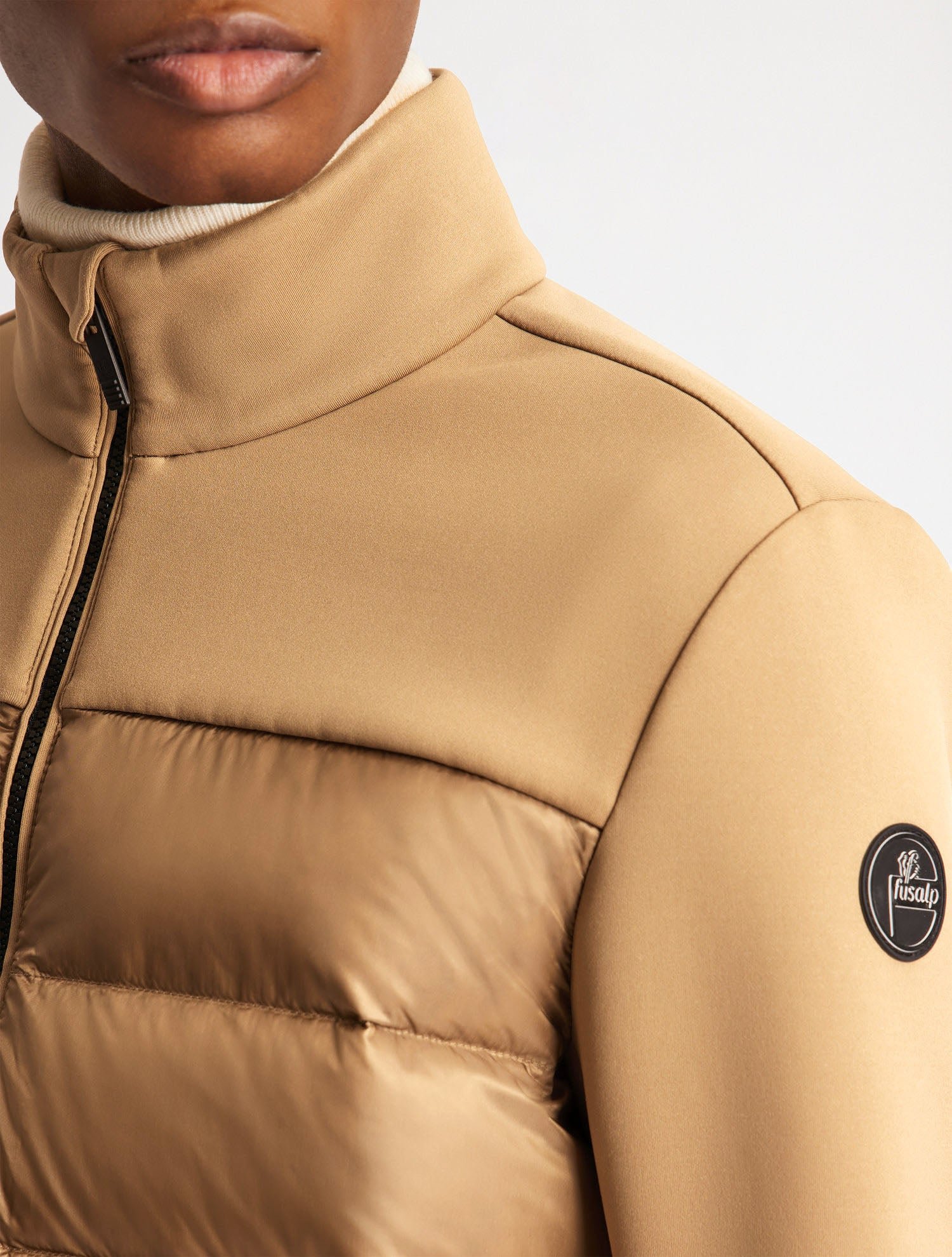 Veste mike col montant coupe regular FUSALP Beige