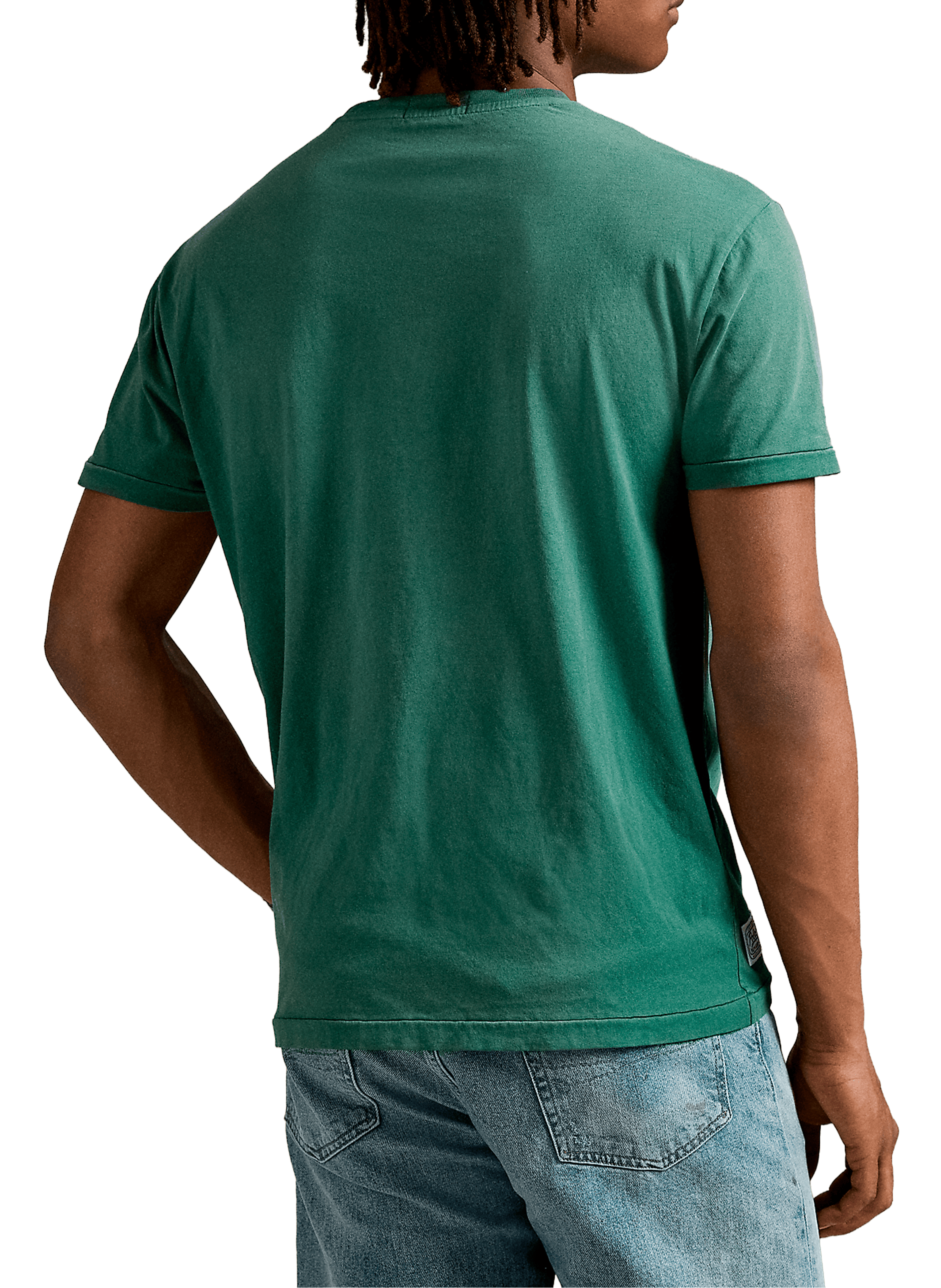 T-shirt col rond imprimé en coton POLO RALPH LAUREN Vert