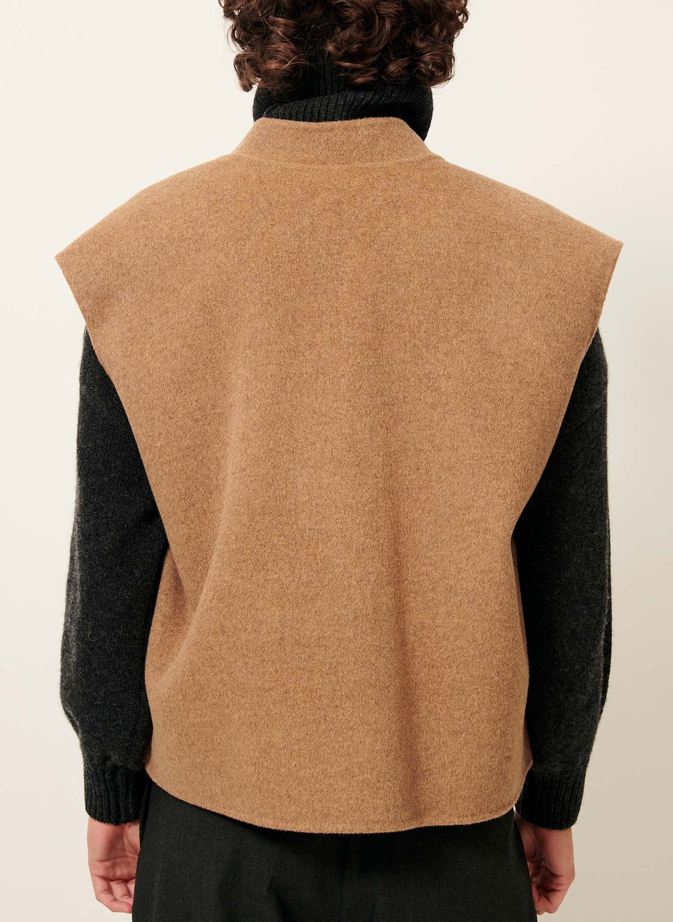 Veste oversize en laine mélangée parkless SESSUN Beige