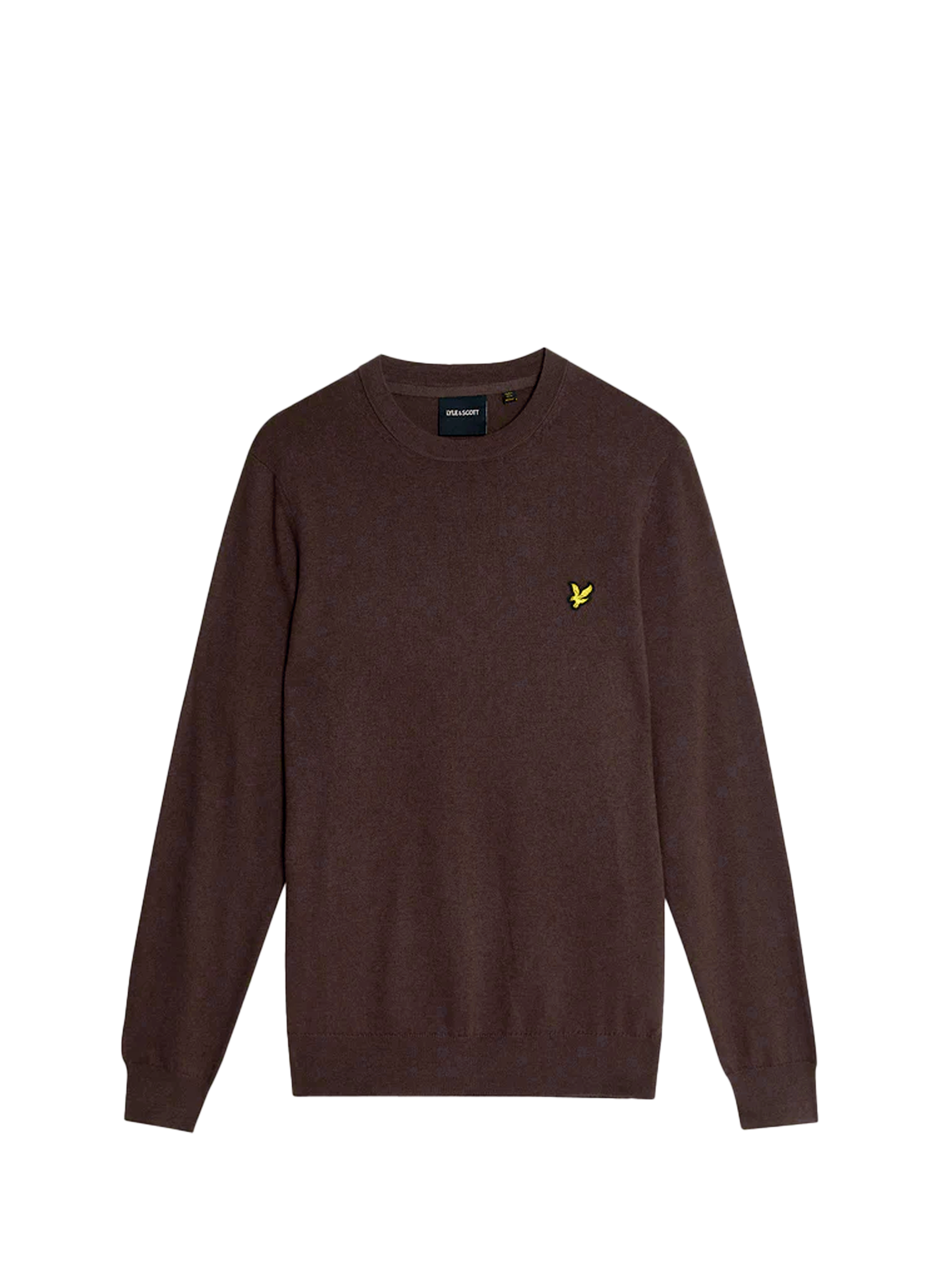 Wool and cotton blend jumper LYLE & SCOTT Brown
